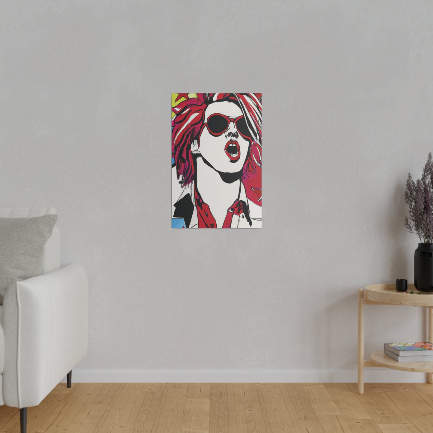 4390K - Rockstar Painting Print | Face | Abstract | Poster | Home Decor | Wall Art | Music Art | Canvas