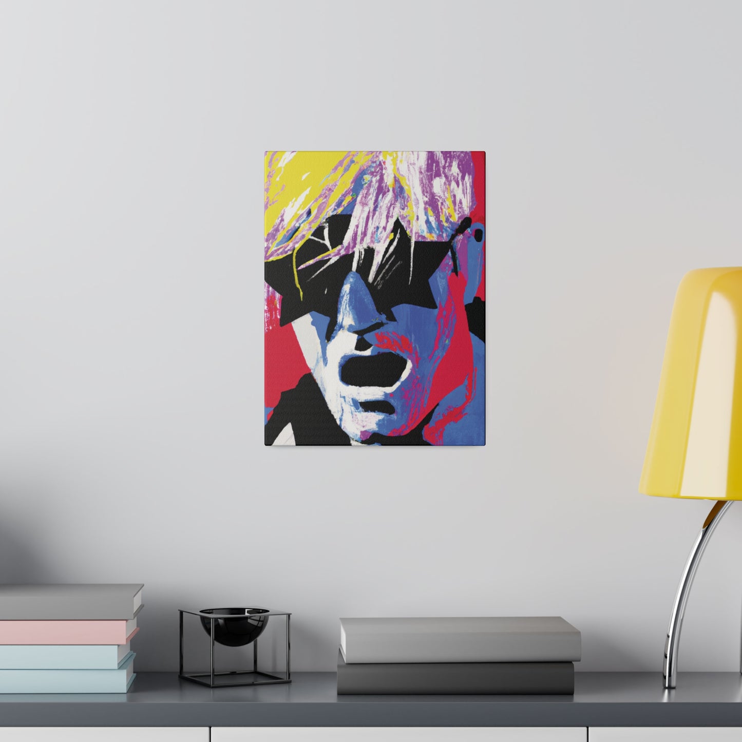 4837X - Rockstar Painting Print | Face | Abstract | Poster | Home Decor | Wall Art | Music Art | Canvas