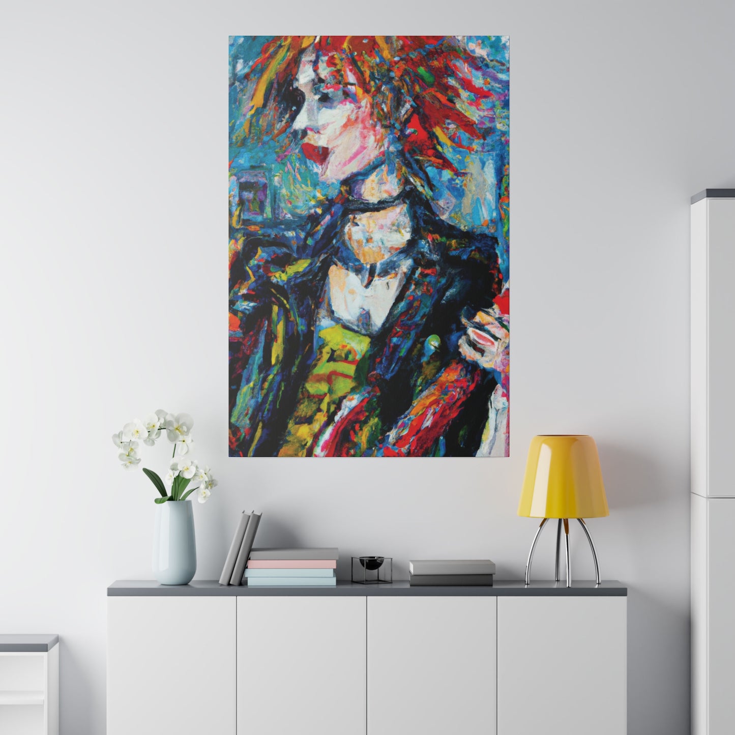 5997K - Rockstar Oil Painting Style Print | Poster | Home Decor | Wall Art | Music Art | Canvas