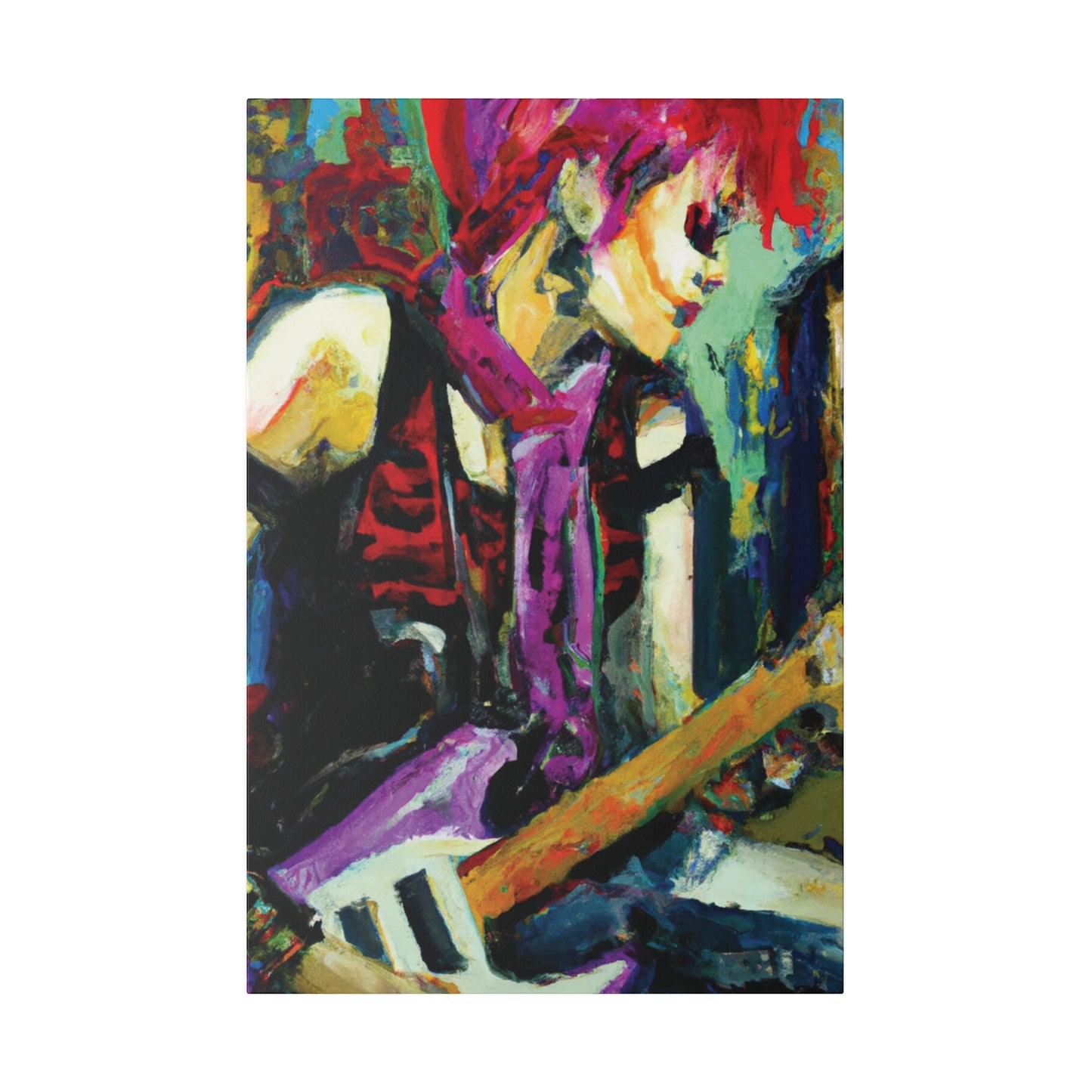 9704G - Rockstar Oil Painting Style Print | Poster | Home Decor | Wall Art | Music Art | Canvas