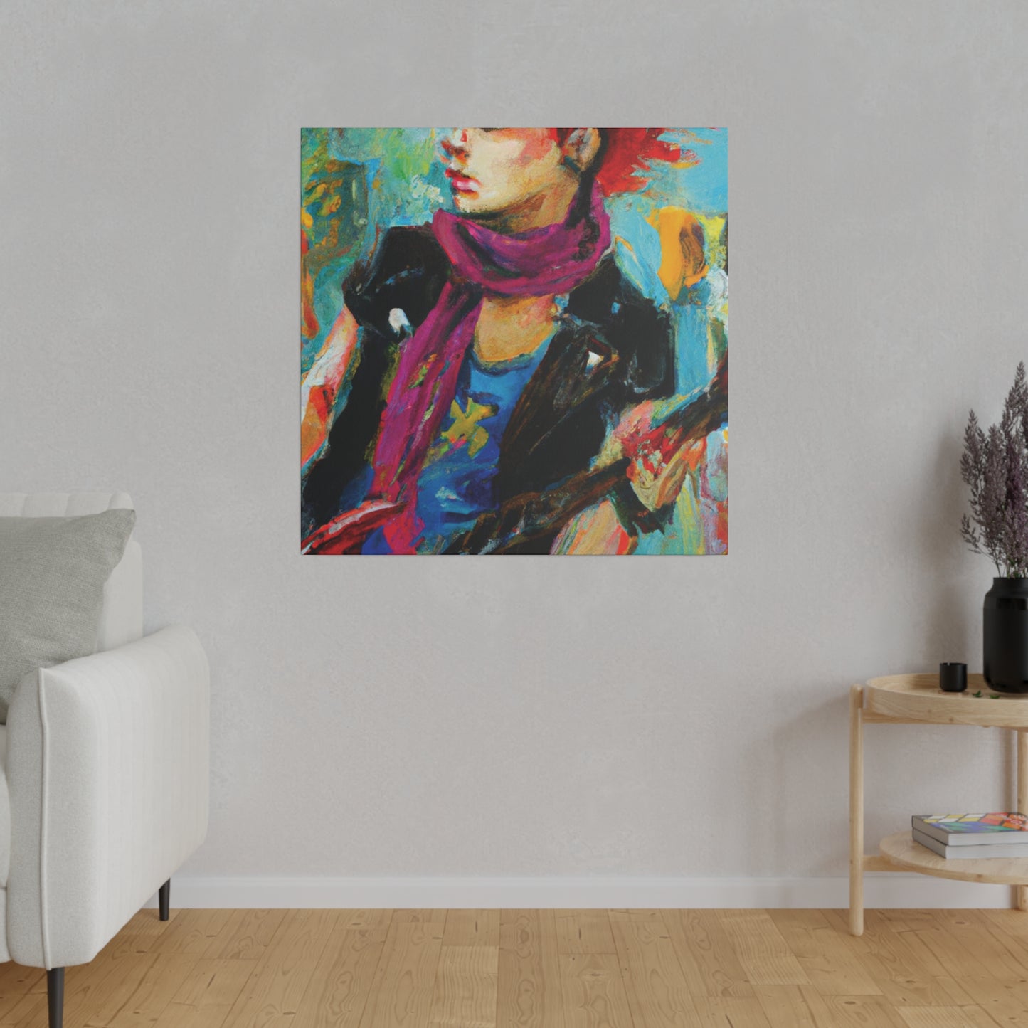 4638X - Rockstar Oil Painting Style Print | Poster | Home Decor | Wall Art | Music Art | Canvas