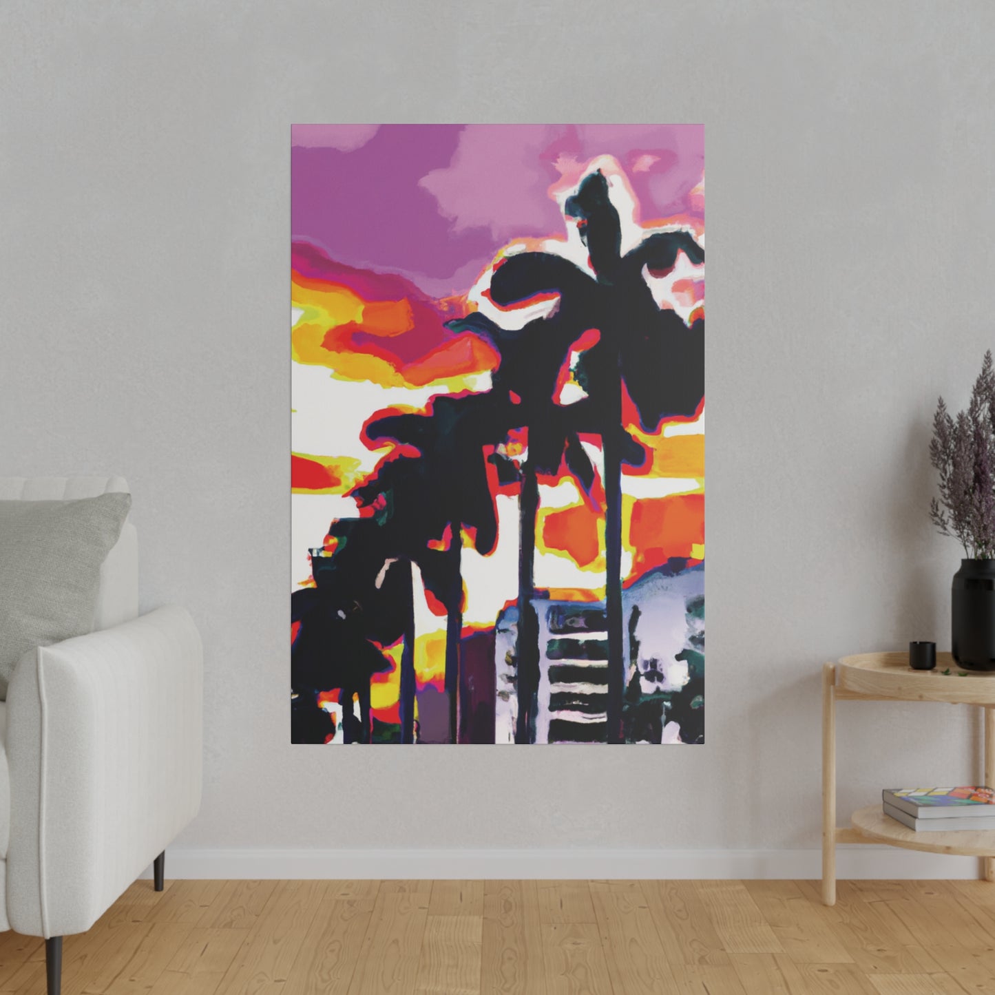 1923K - Miami Beach Sunset Painting Print | Miami | Beach | Sunset | Poster | Home Decor | Wall Art | Canvas