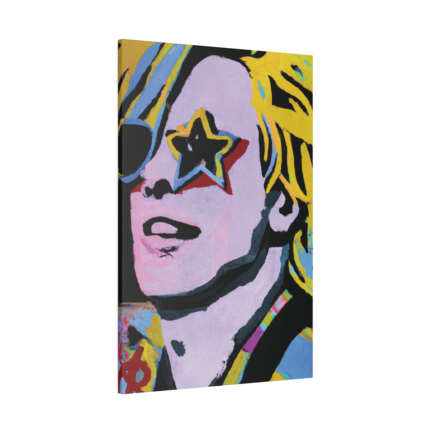 5027F - Rockstar Painting Print | Face | Abstract | Poster | Home Decor | Wall Art | Music Art | Canvas