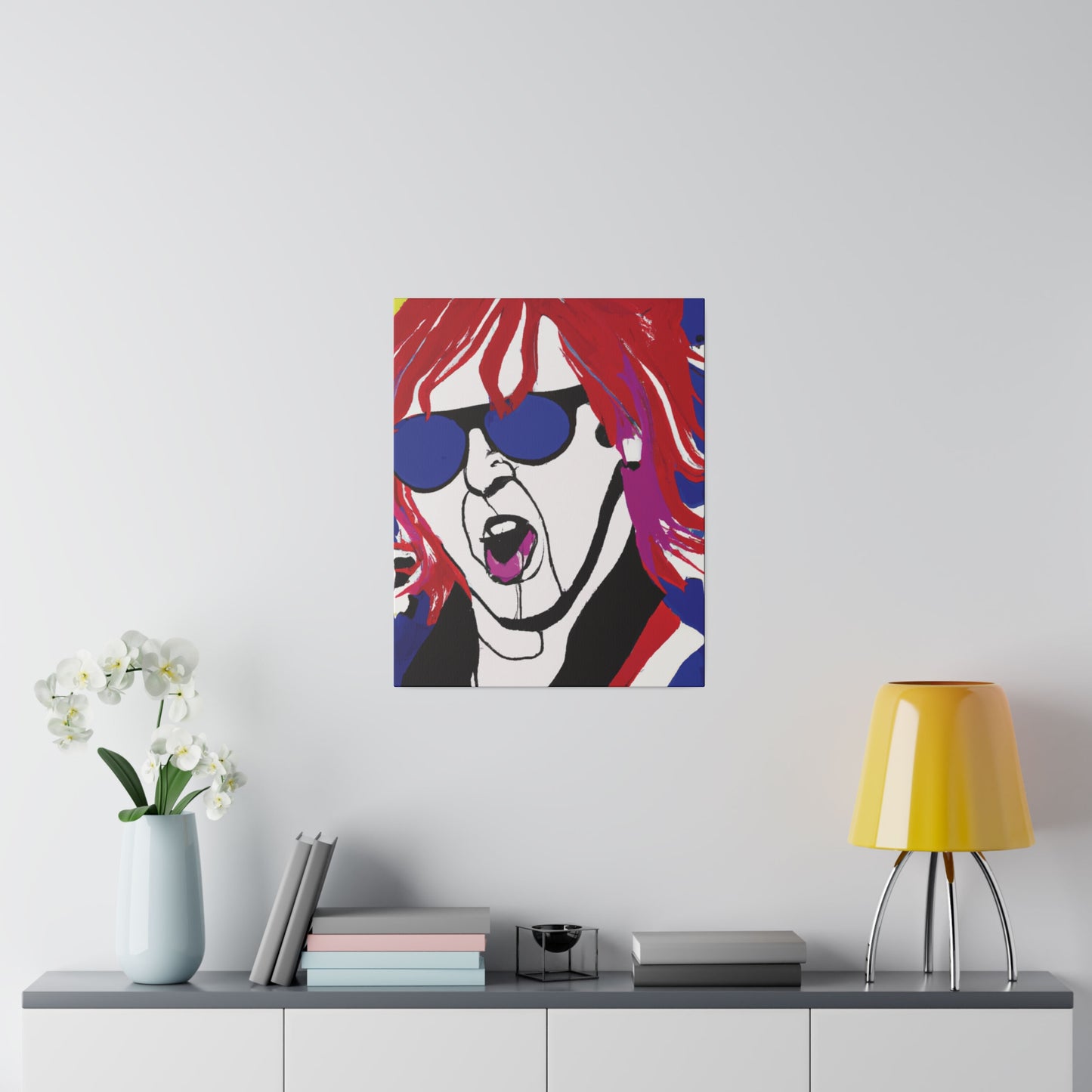 4739V - Rockstar Painting Print | Face | Abstract | Poster | Home Decor | Wall Art | Music Art | Canvas