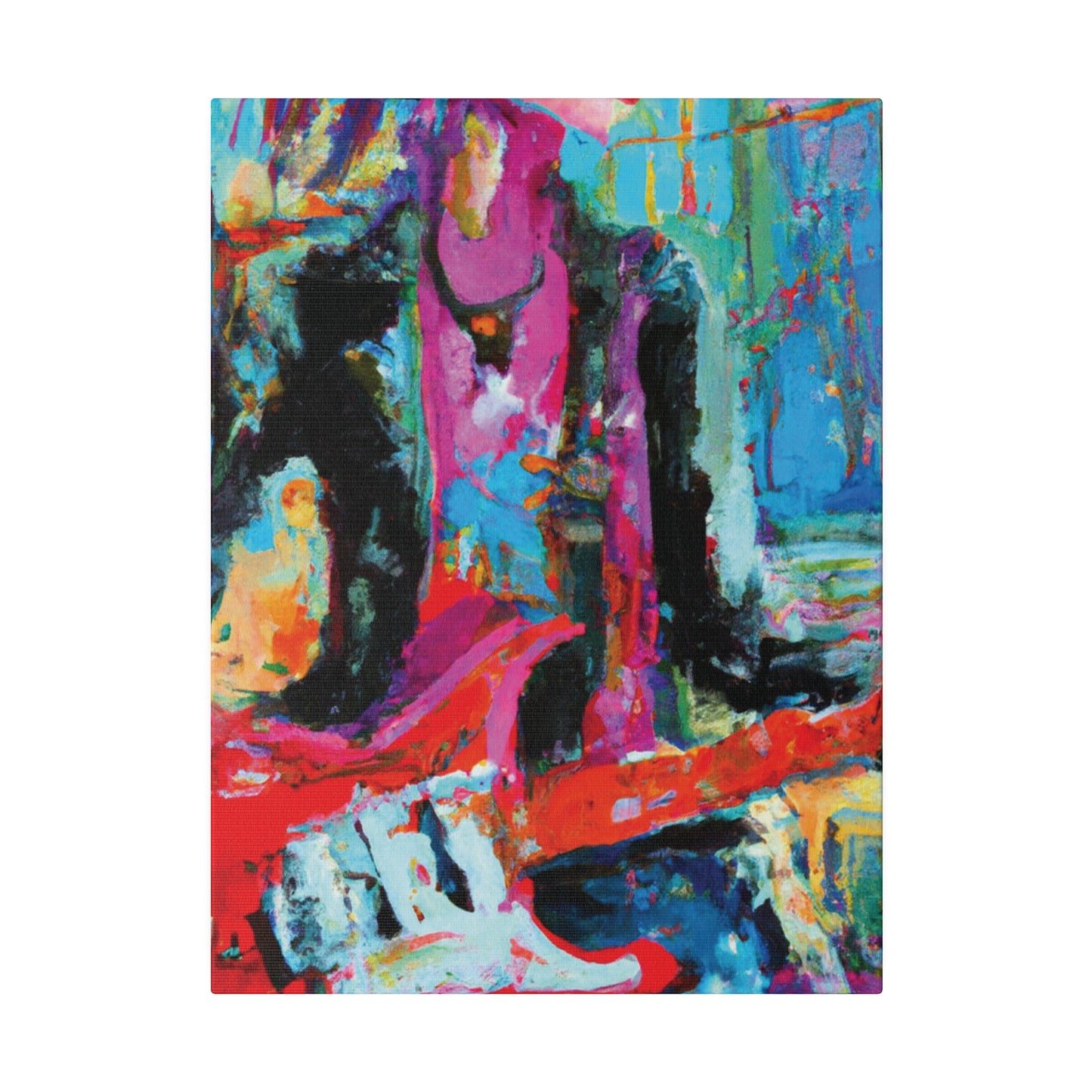 6159G - Rockstar Oil Painting Style Print | Poster | Home Decor | Wall Art | Music Art | Canvas