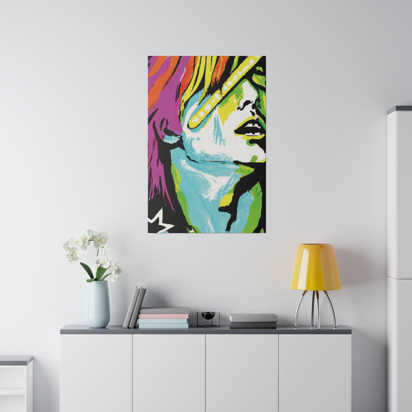 2120E - Rockstar Painting Print | Face | Abstract | Poster | Home Decor | Wall Art | Music Art | Canvas