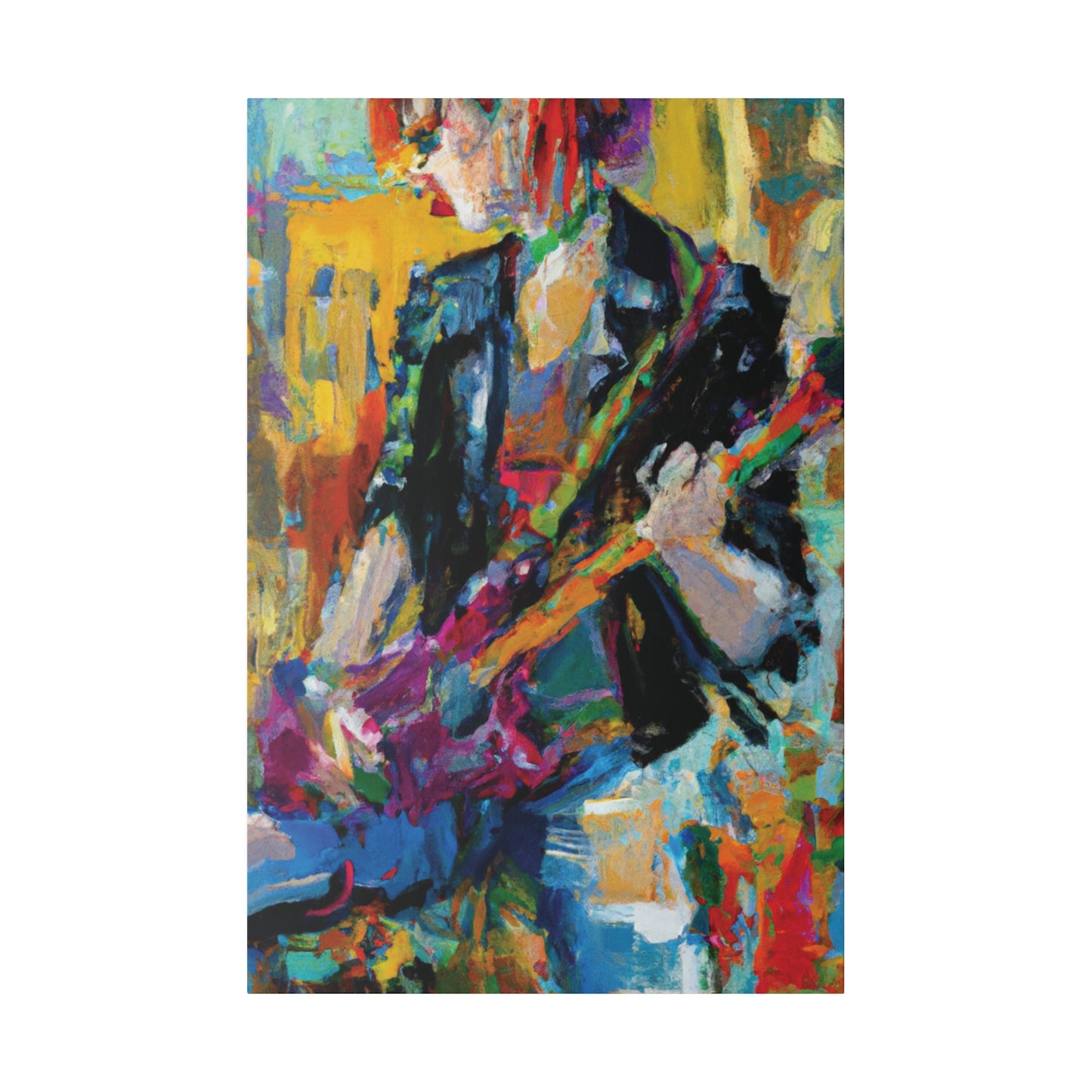 4813Q - Rockstar Oil Painting Style Print | Poster | Home Decor | Wall Art | Music Art | Canvas