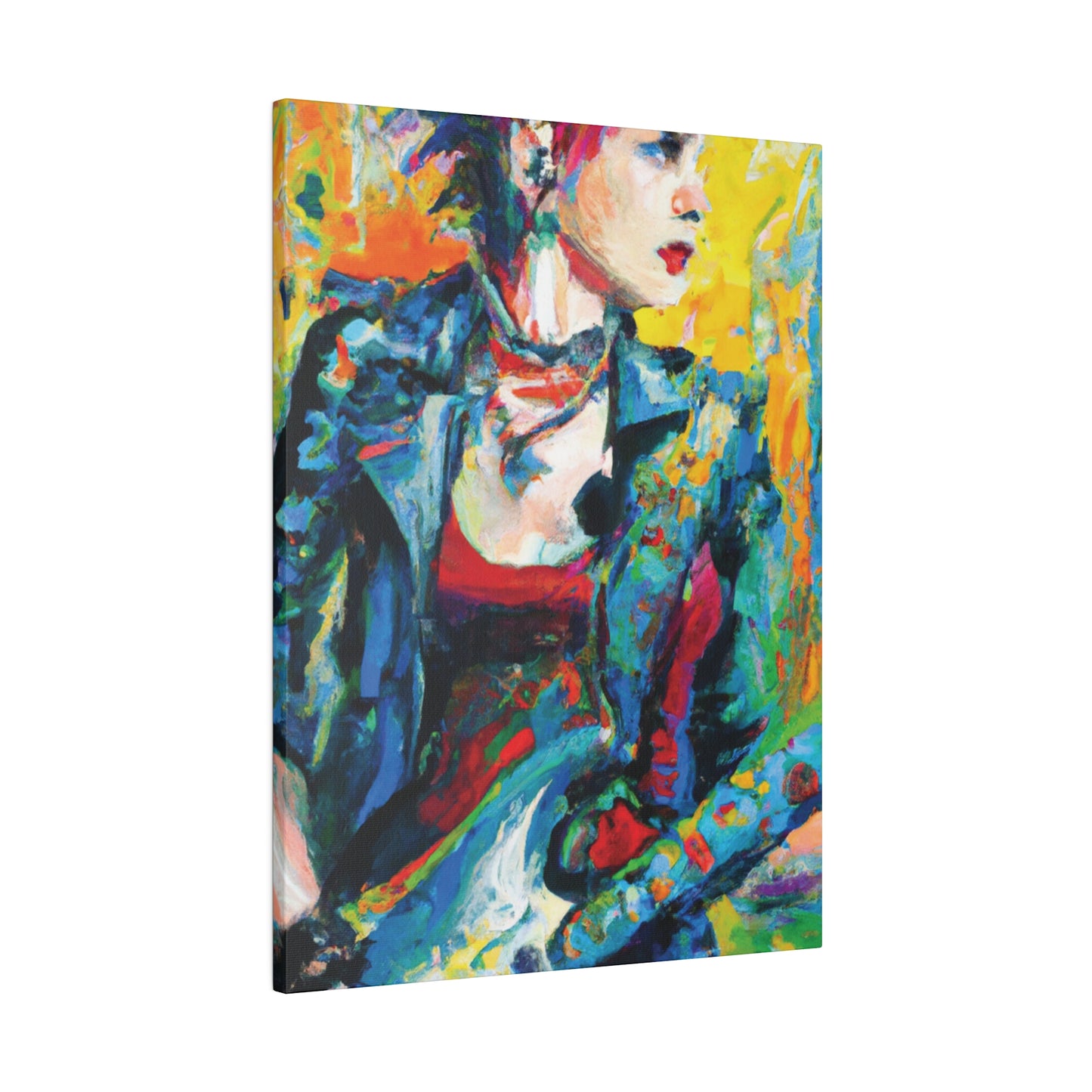 9075K - Rockstar Oil Painting Style Print | Poster | Home Decor | Wall Art | Music Art | Canvas