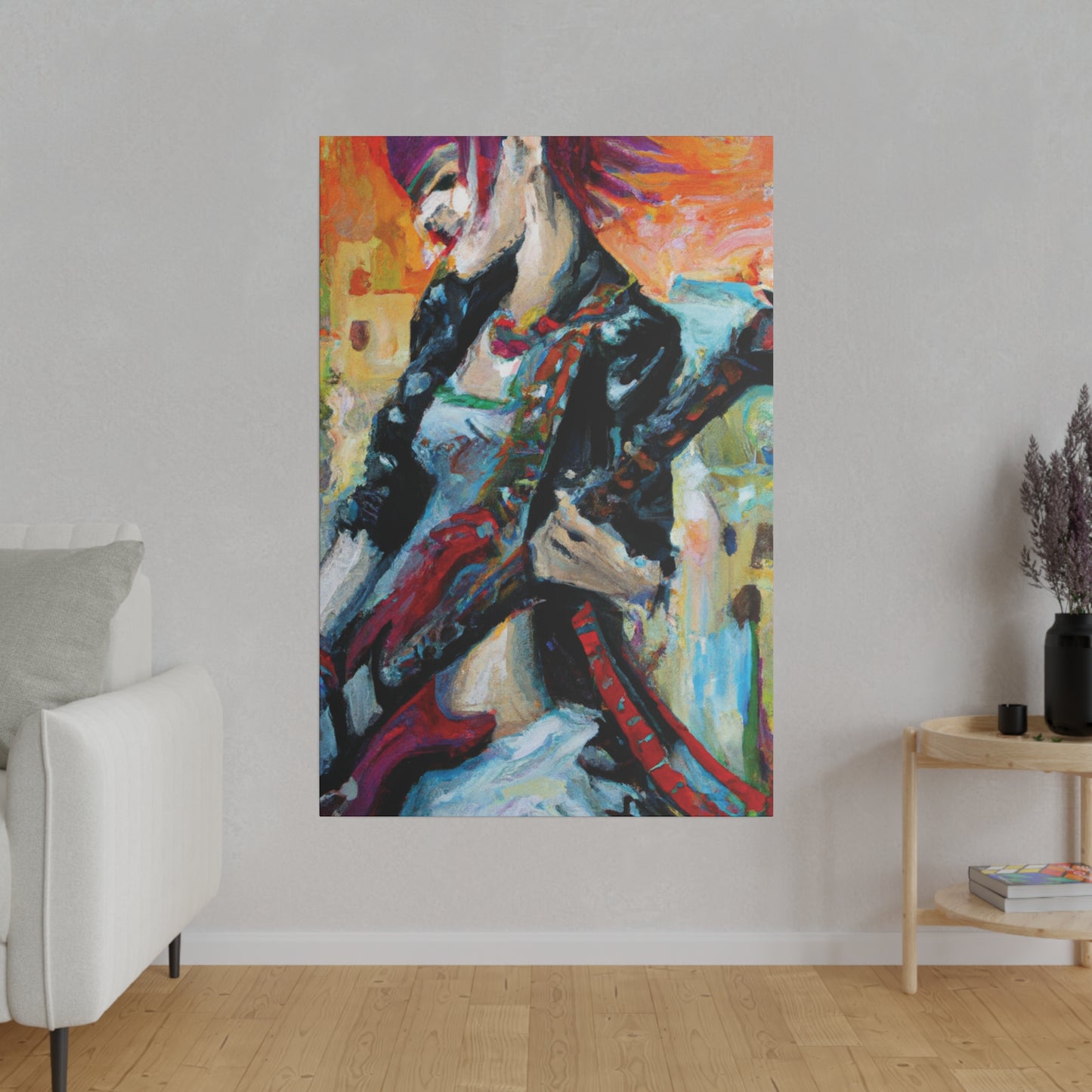 732X - Rockstar Oil Painting Style Print | Poster | Home Decor | Wall Art | Music Art | Canvas