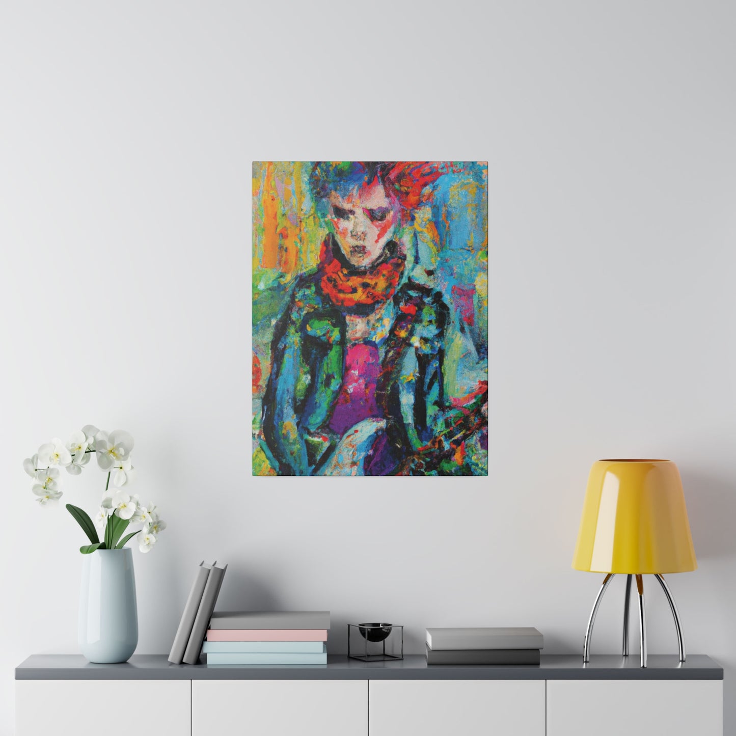 9432X - Rockstar Oil Painting Style Print | Poster | Home Decor | Wall Art | Music Art | Canvas