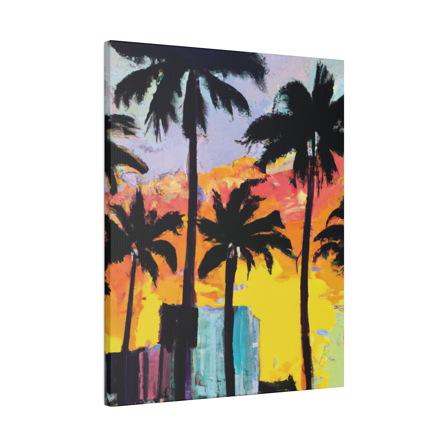 10266L - Miami Beach Sunset Painting Print | Miami | Beach | Sunset | Poster | Home Decor | Wall Art | Canvas