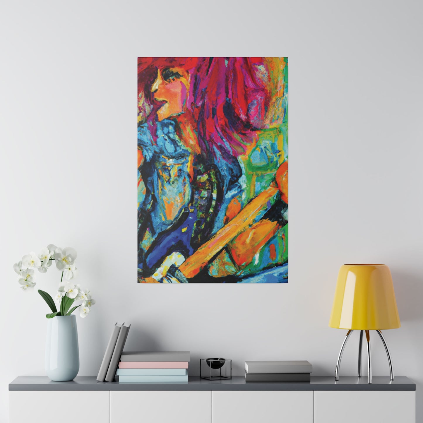 9483V - Rockstar Oil Painting Style Print | Poster | Home Decor | Wall Art | Music Art | Canvas