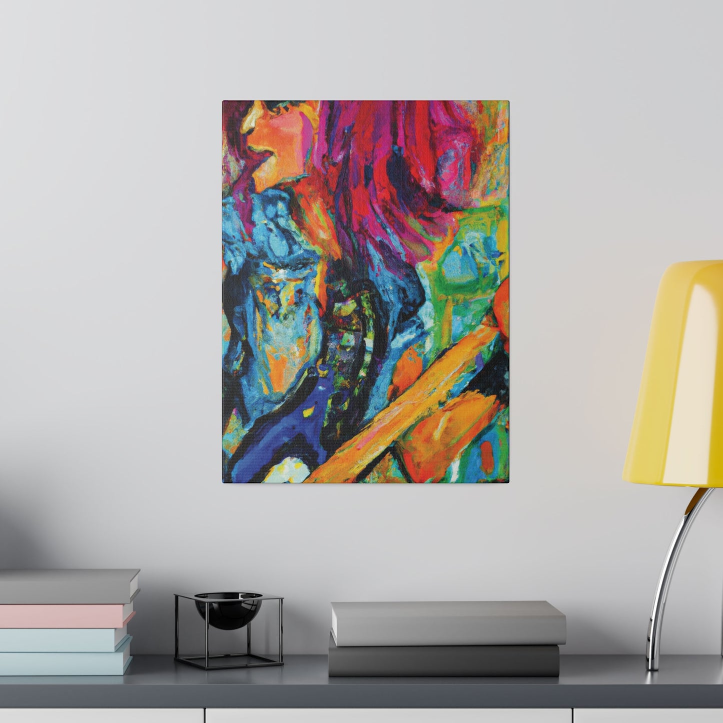 9483V - Rockstar Oil Painting Style Print | Poster | Home Decor | Wall Art | Music Art | Canvas