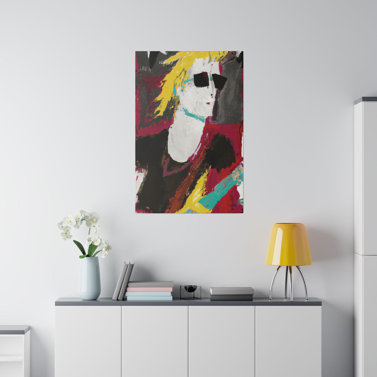 9346S - Rockstar Painting Print | Face | Abstract | Poster | Home Decor | Wall Art | Music Art | Canvas