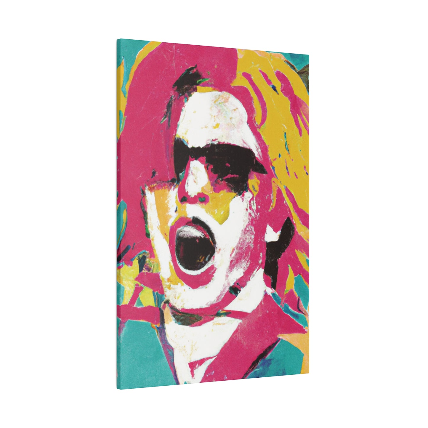 9342P - Rockstar Painting Print | Face | Abstract | Poster | Home Decor | Wall Art | Music Art | Canvas