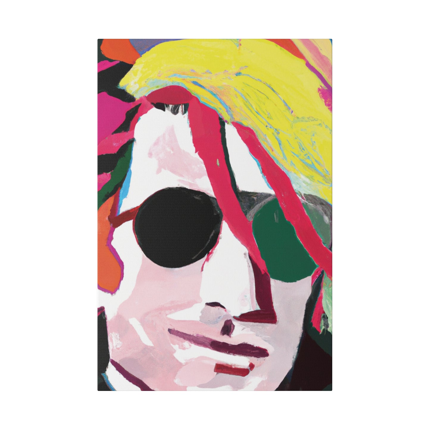 834Y - Rockstar Painting Print | Face | Abstract | Poster | Home Decor | Wall Art | Music Art | Canvas