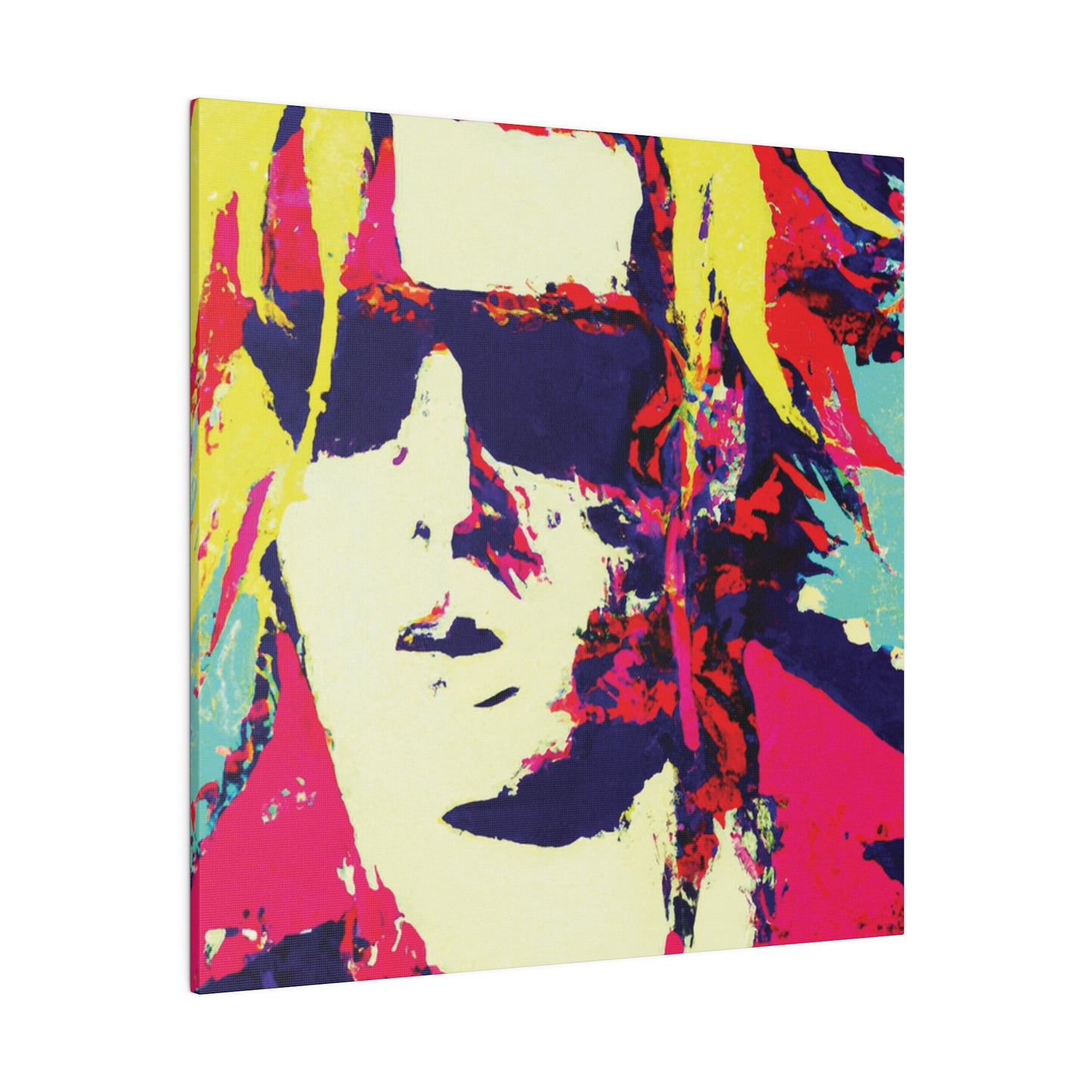 8674W - Rockstar Painting Print | Face | Abstract | Poster | Home Decor | Wall Art | Music Art | Canvas