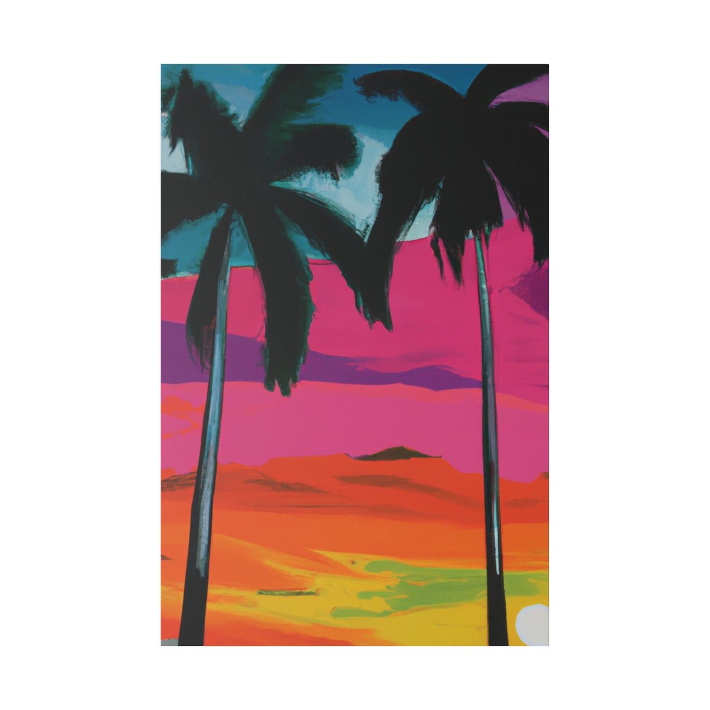 9027A - Miami Beach Sunset Painting Print | Miami | Beach | Sunset | Poster | Home Decor | Wall Art | Canvas