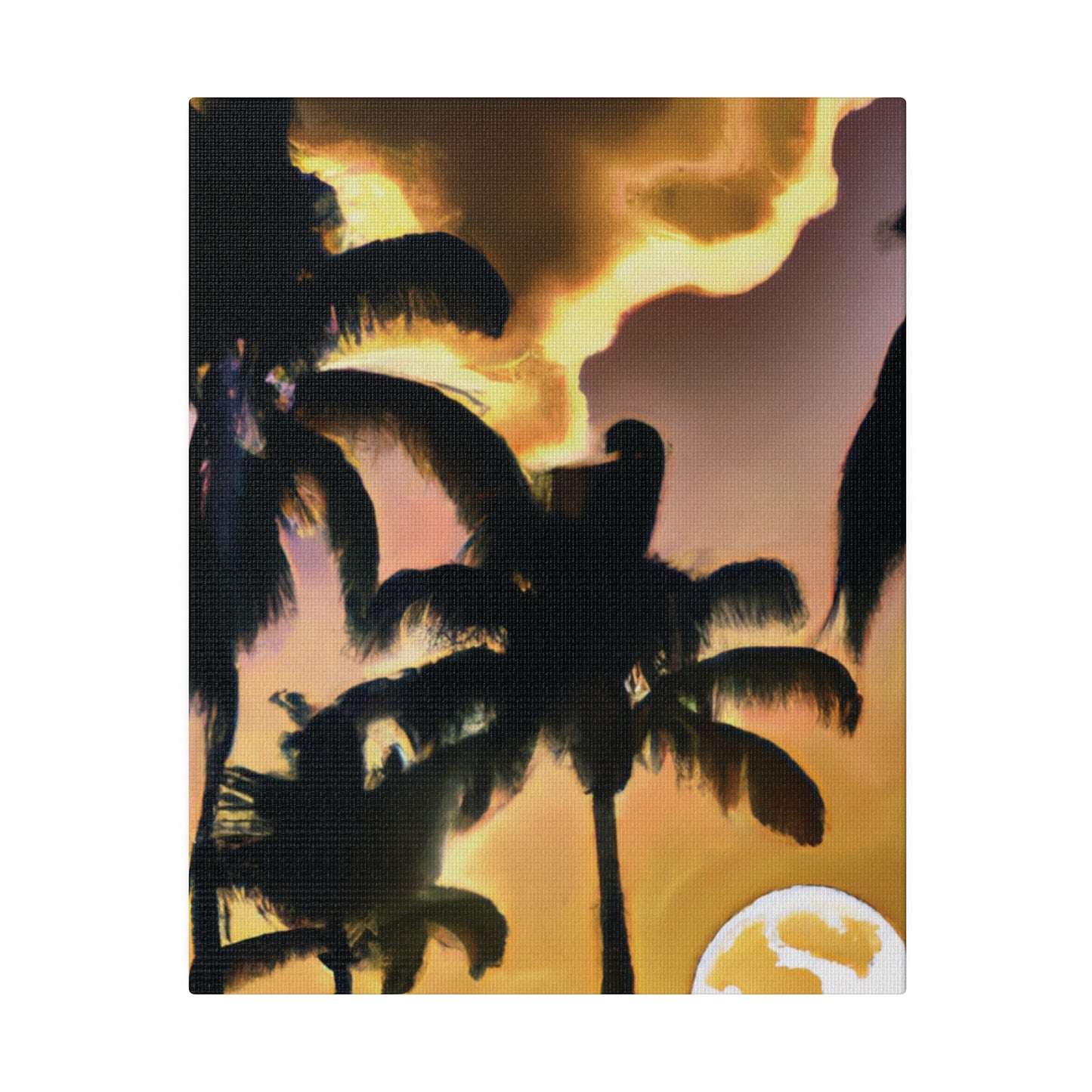 6382Q - Miami Beach Sunset Painting Print | Miami | Beach | Sunset | Poster | Home Decor | Wall Art | Canvas