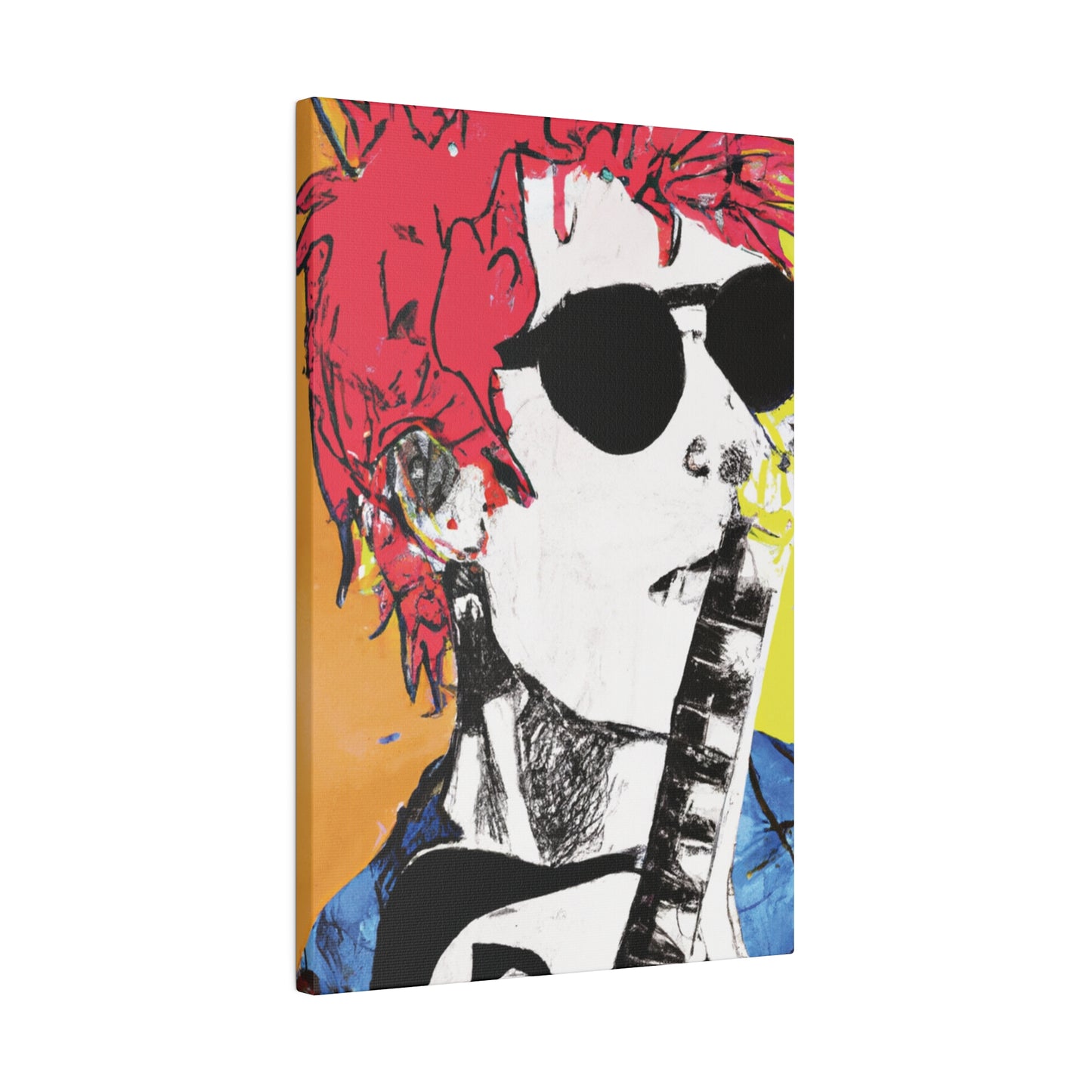 8995T - Rockstar Painting Print | Face | Abstract | Poster | Home Decor | Wall Art | Music Art | Canvas