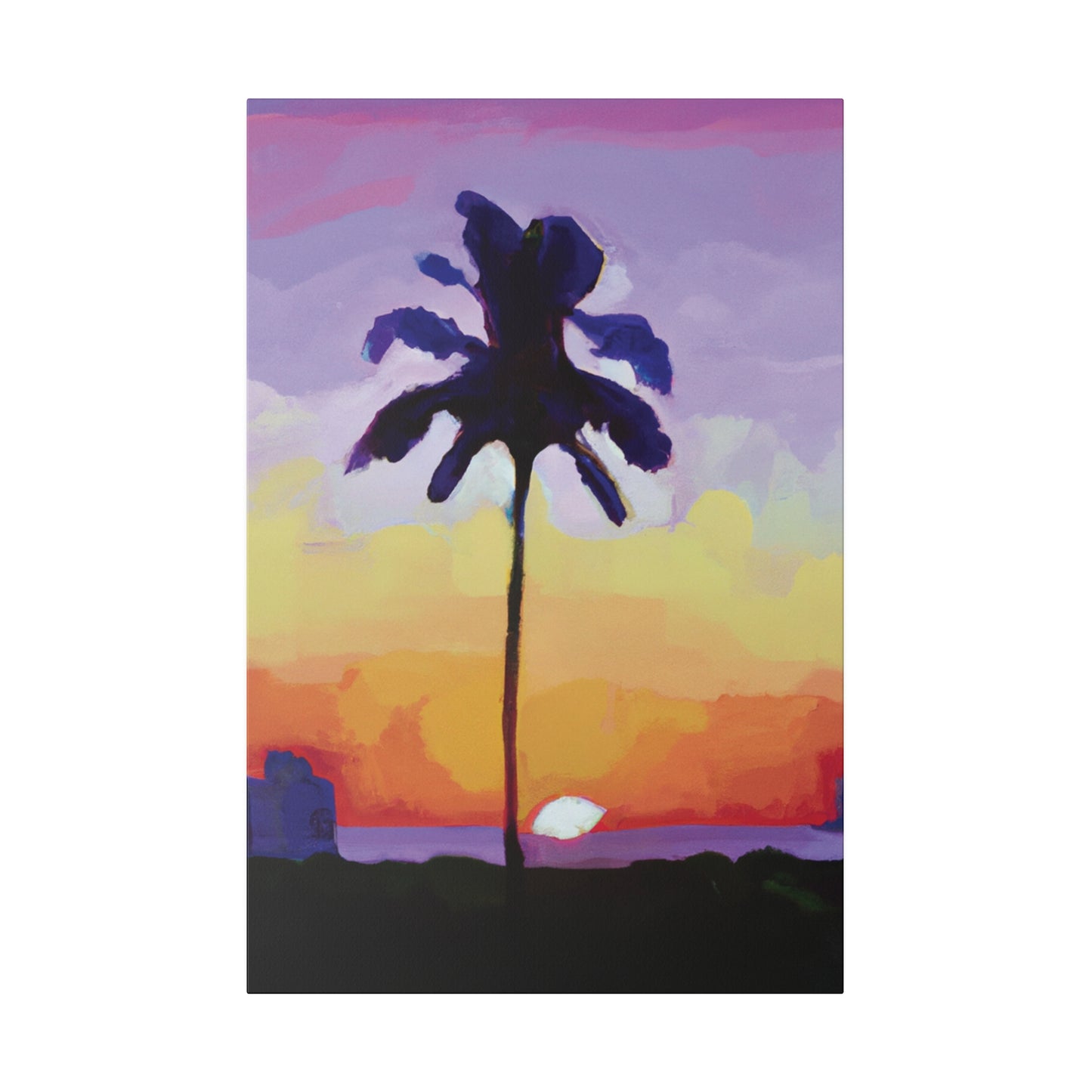 8495G - Miami Beach Sunset Painting Print | Miami | Beach | Sunset | Poster | Home Decor | Wall Art | Canvas