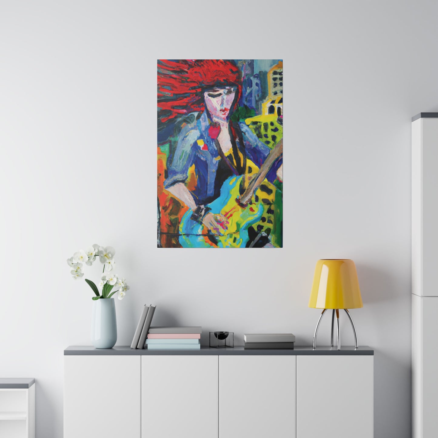 5084Q - Rockstar Oil Painting Style Print | Poster | Home Decor | Wall Art | Music Art | Canvas