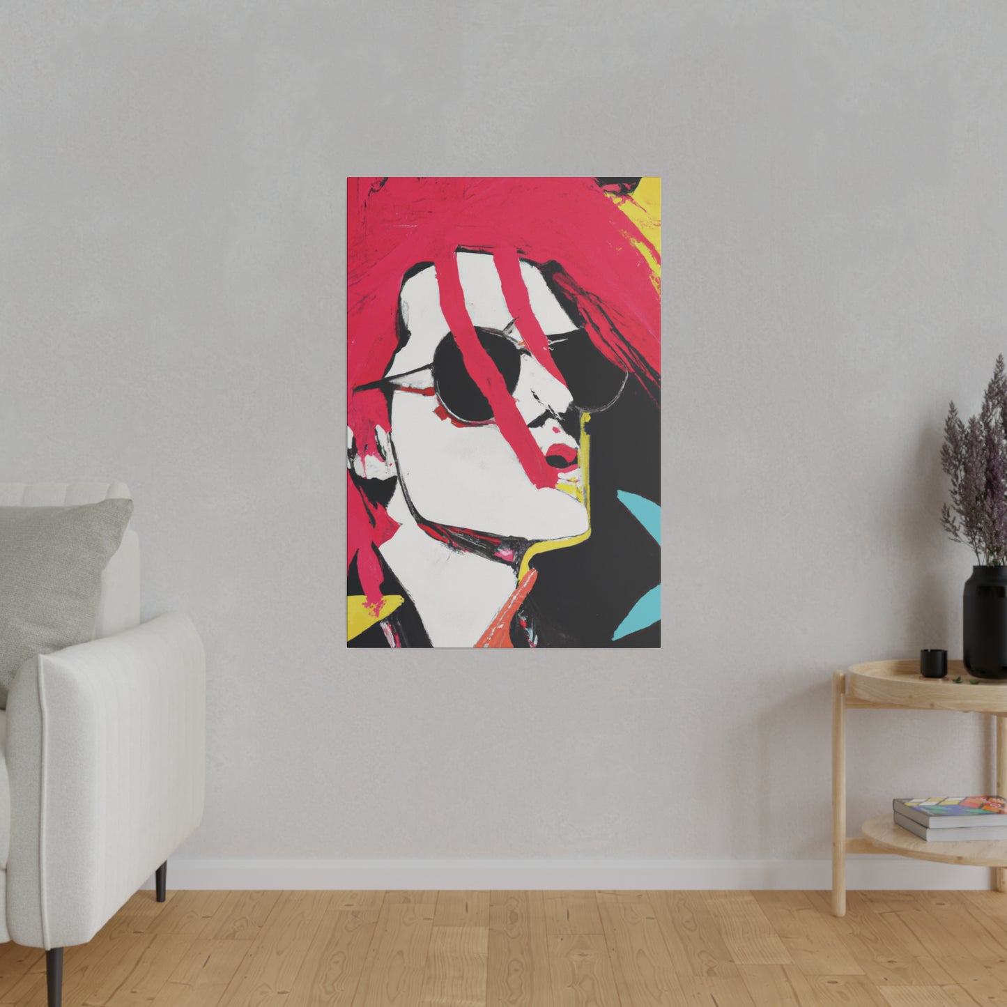 2864L - Rockstar Painting Print | Face | Abstract | Poster | Home Decor | Wall Art | Music Art | Canvas