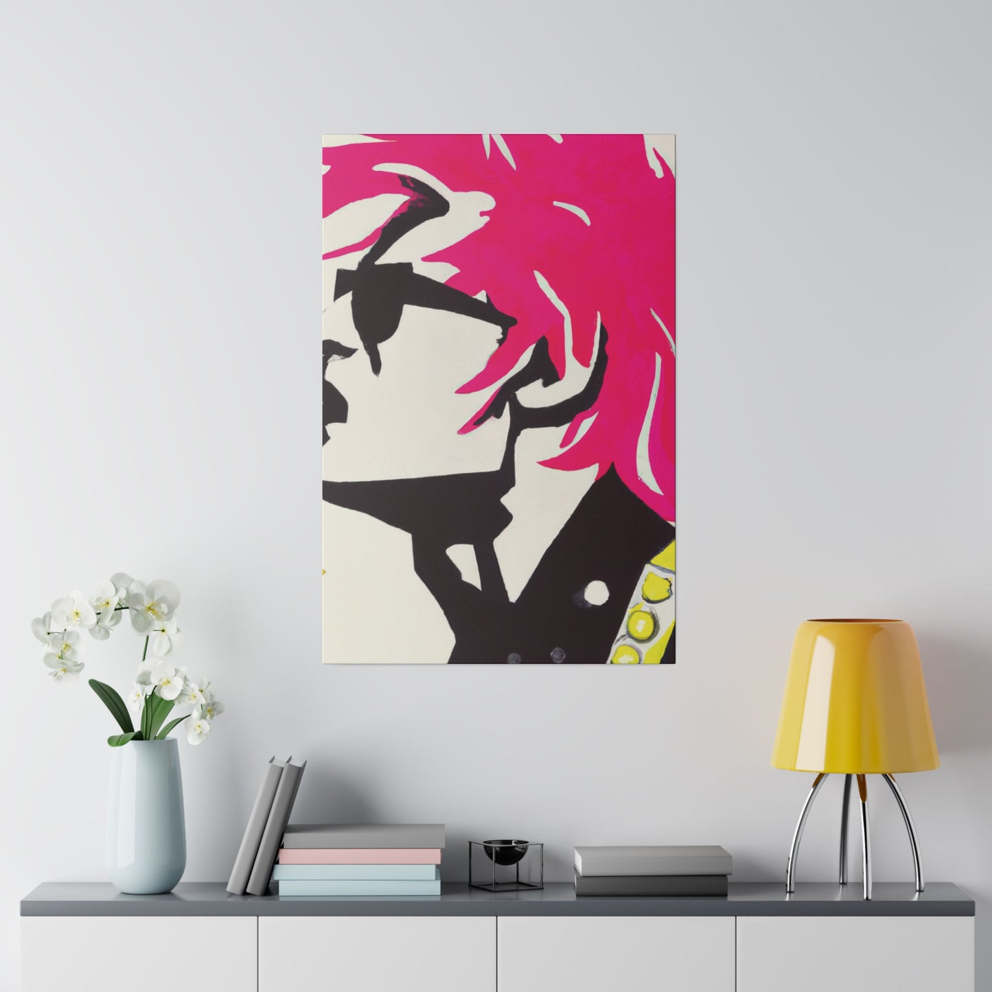 7144N - Rockstar Painting Print | Face | Abstract | Poster | Home Decor | Wall Art | Music Art | Canvas