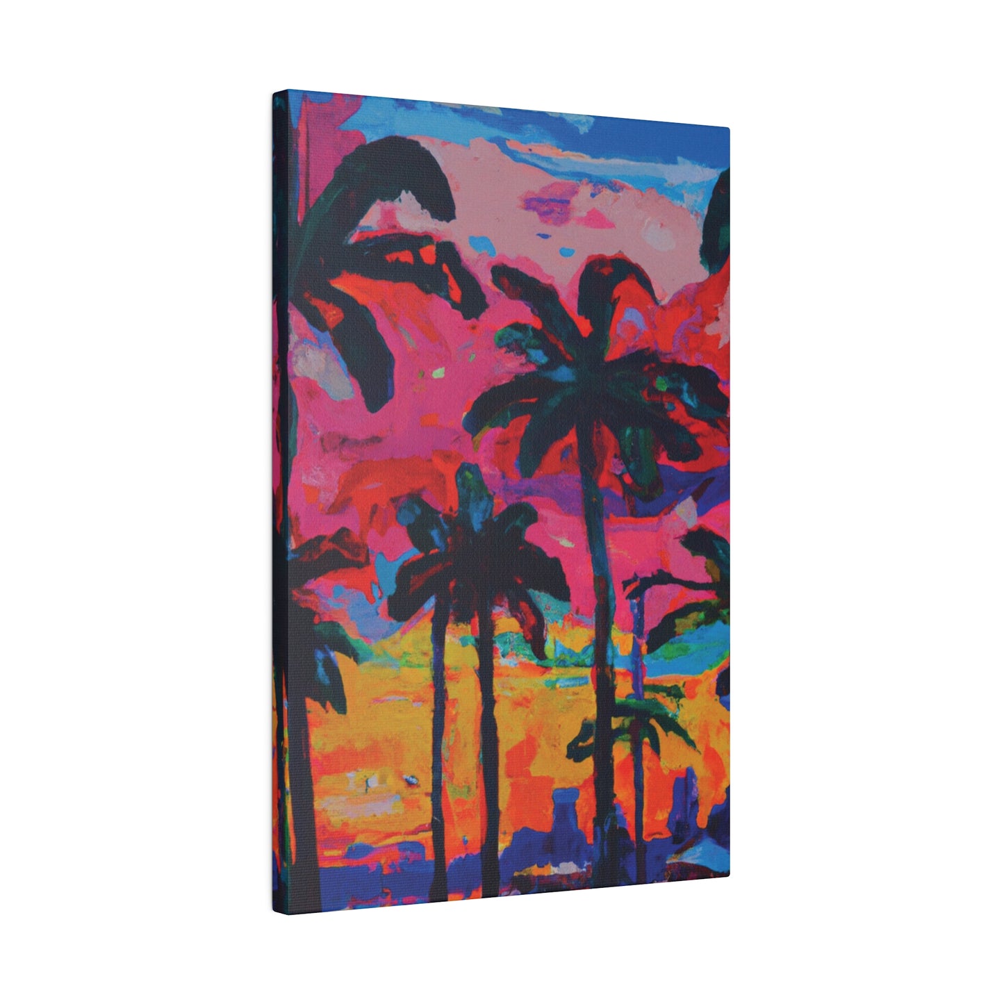 2821A - Miami Beach Sunset Painting Print | Miami | Beach | Sunset | Poster | Home Decor | Wall Art | Canvas