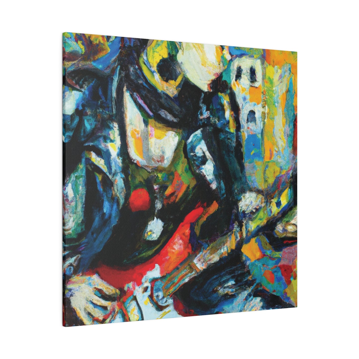 7547K - Rockstar Oil Painting Style Print | Poster | Home Decor | Wall Art | Music Art | Canvas