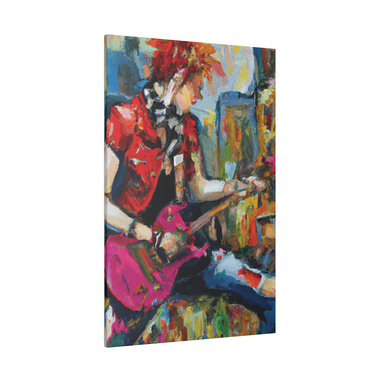 9666G - Rockstar Oil Painting Style Print | Poster | Home Decor | Wall Art | Music Art | Canvas
