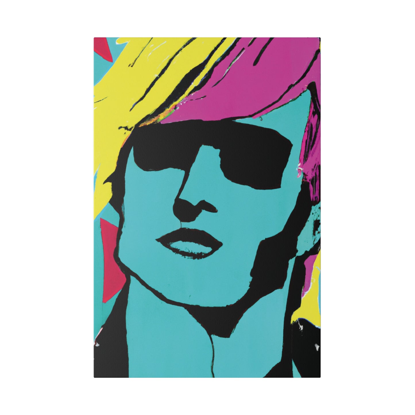 8753H - Rockstar Painting Print | Face | Abstract | Poster | Home Decor | Wall Art | Music Art | Canvas