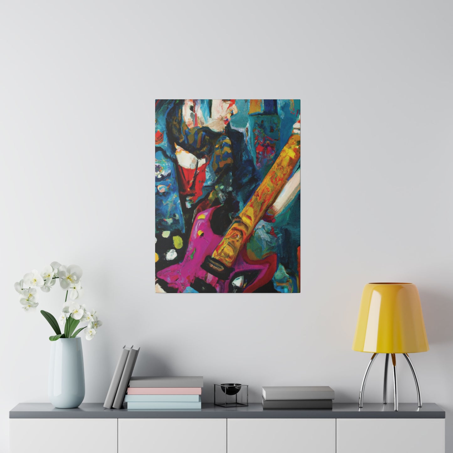 7272P - Rockstar Oil Painting Style Print | Poster | Home Decor | Wall Art | Music Art | Canvas