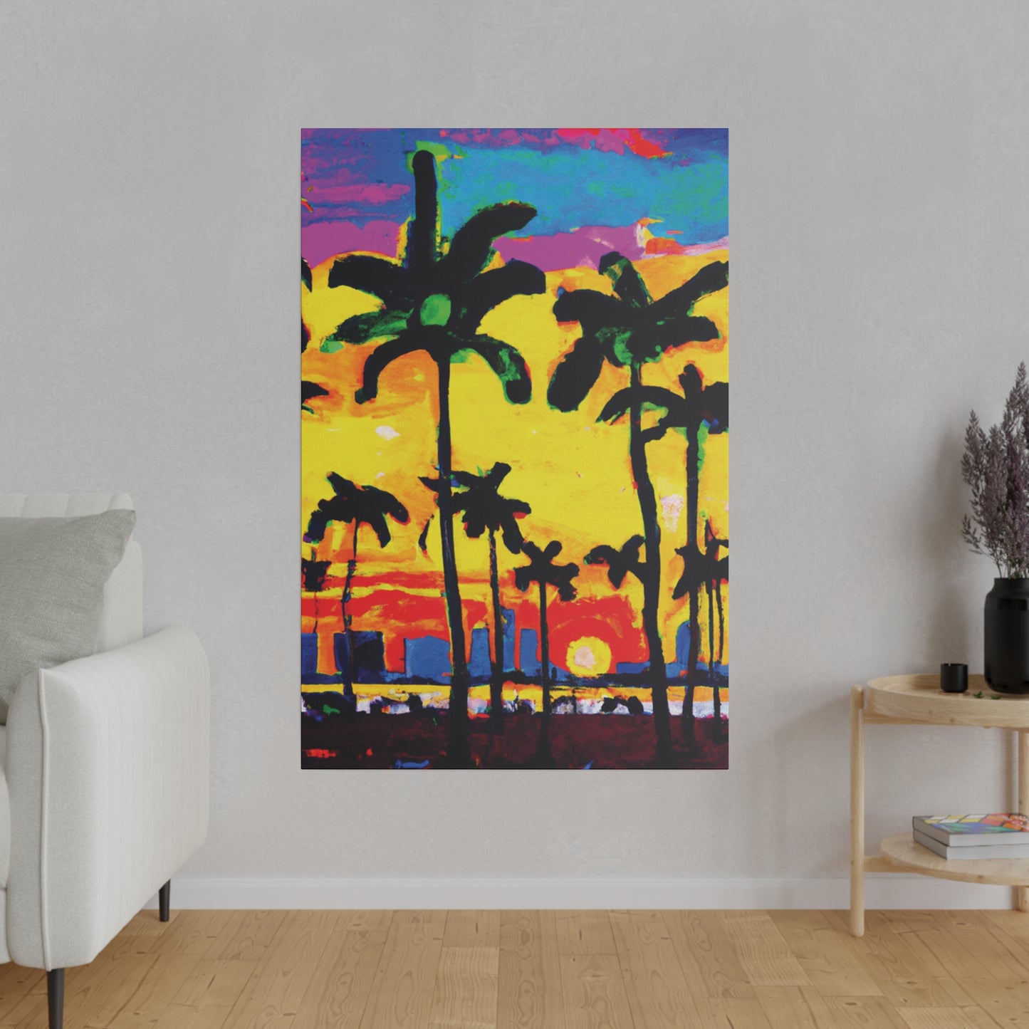 9497Z - Miami Beach Sunset Painting Print | Miami | Beach | Sunset | Poster | Home Decor | Wall Art | Canvas