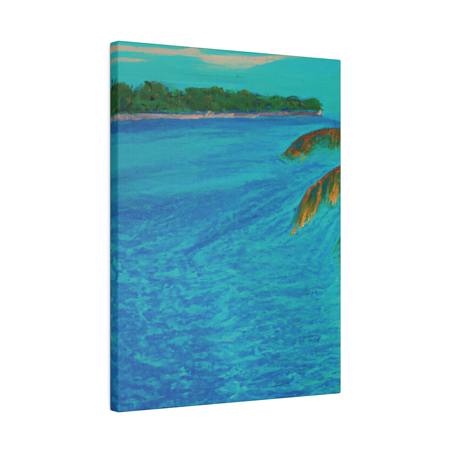 3303Q - Bahamas Ocean Painting Print | Bahamas | Ocean | Beach | Poster | Home Decor | Wall Art | Canvas