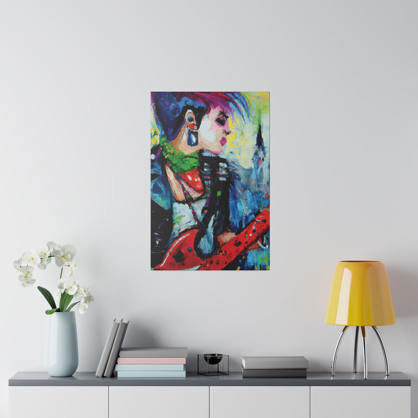 2183C - Rockstar Oil Painting Style Print | Poster | Home Decor | Wall Art | Music Art | Canvas