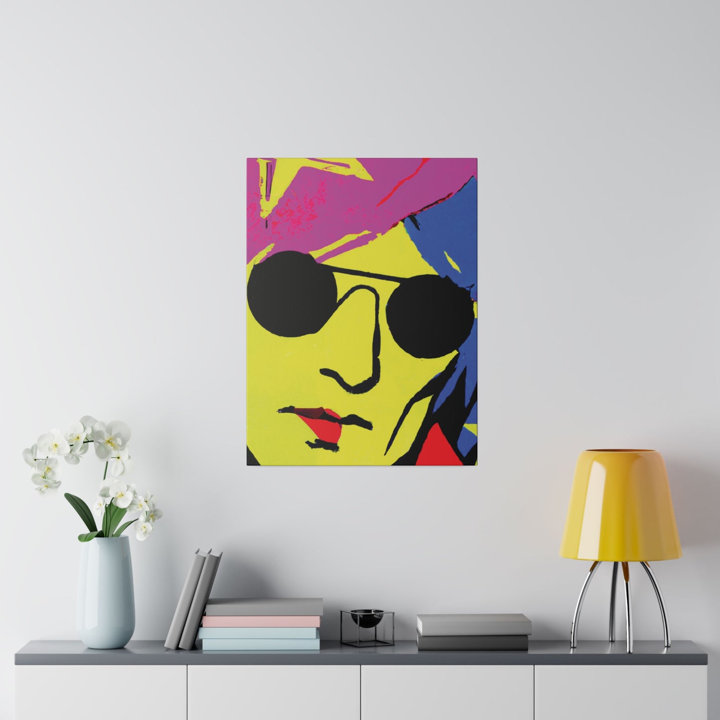 7490C - Rockstar Painting Print | Face | Abstract | Poster | Home Decor | Wall Art | Music Art | Canvas