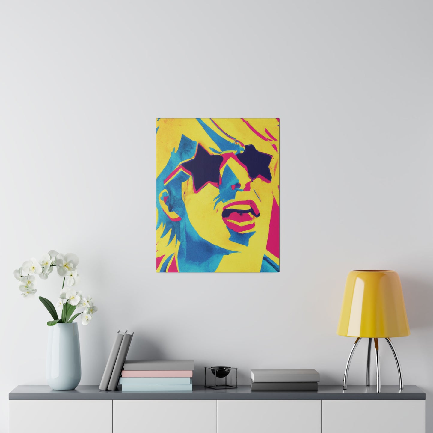 7392X - Rockstar Painting Print | Face | Abstract | Poster | Home Decor | Wall Art | Music Art | Canvas