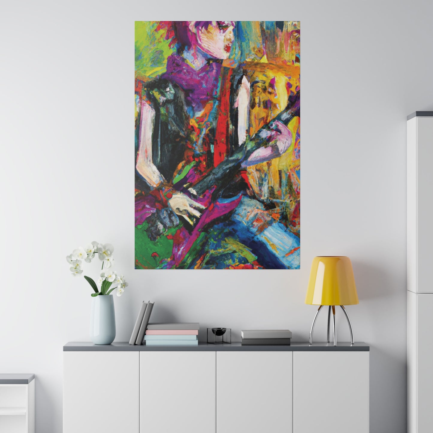 3088A - Rockstar Oil Painting Style Print | Poster | Home Decor | Wall Art | Music Art | Canvas