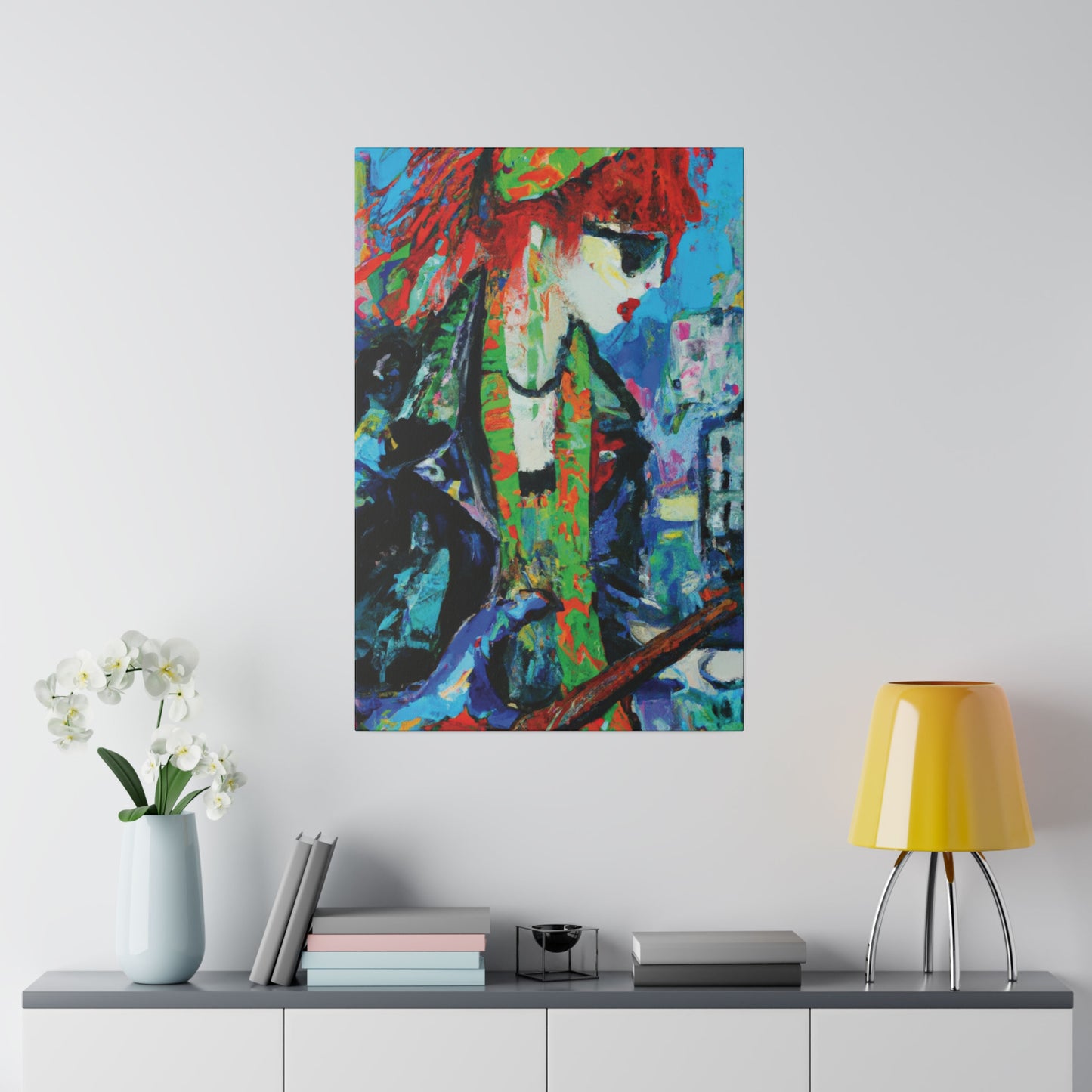 2398Y - Rockstar Oil Painting Style Print | Poster | Home Decor | Wall Art | Music Art | Canvas