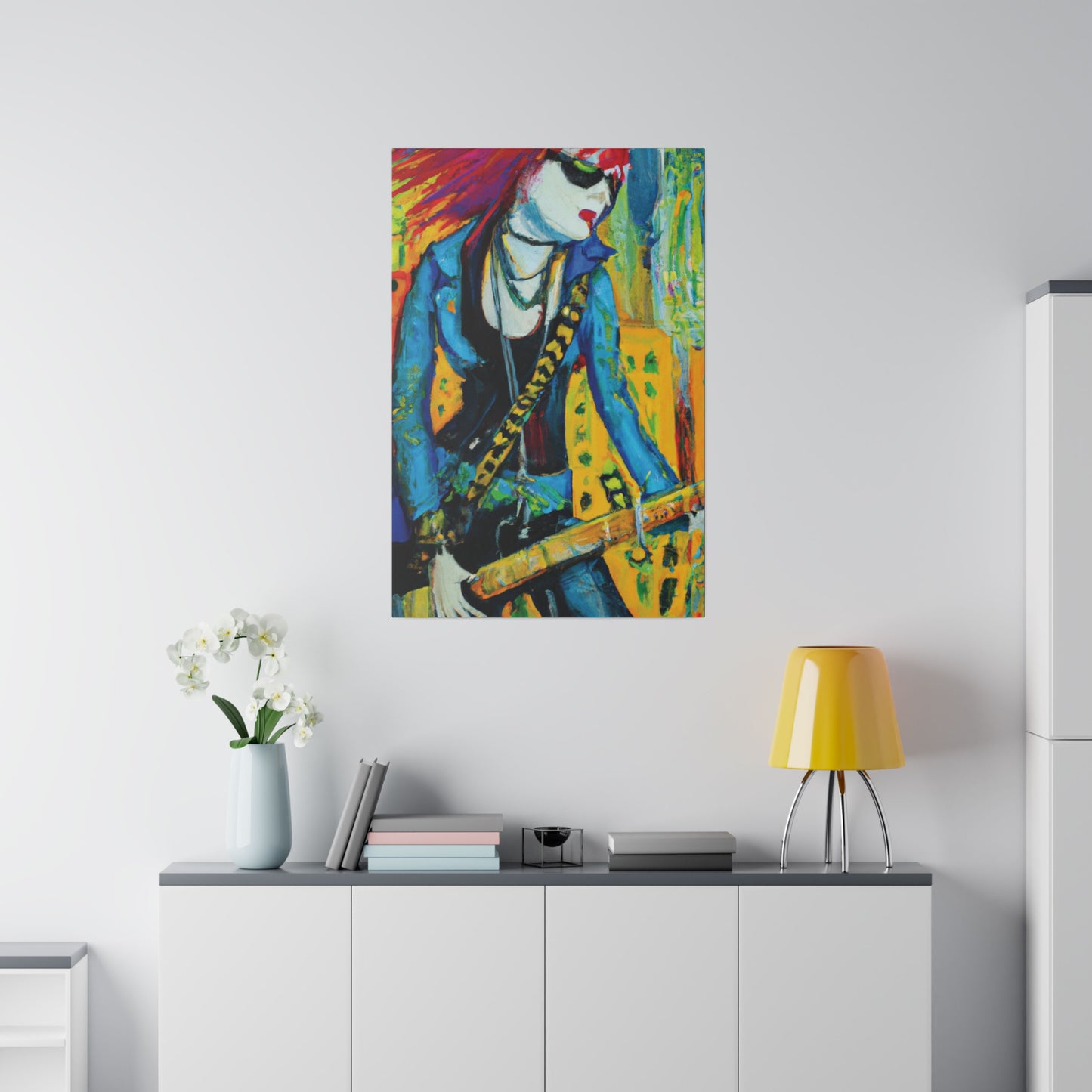 2344X - Rockstar Oil Painting Style Print | Poster | Home Decor | Wall Art | Music Art | Canvas