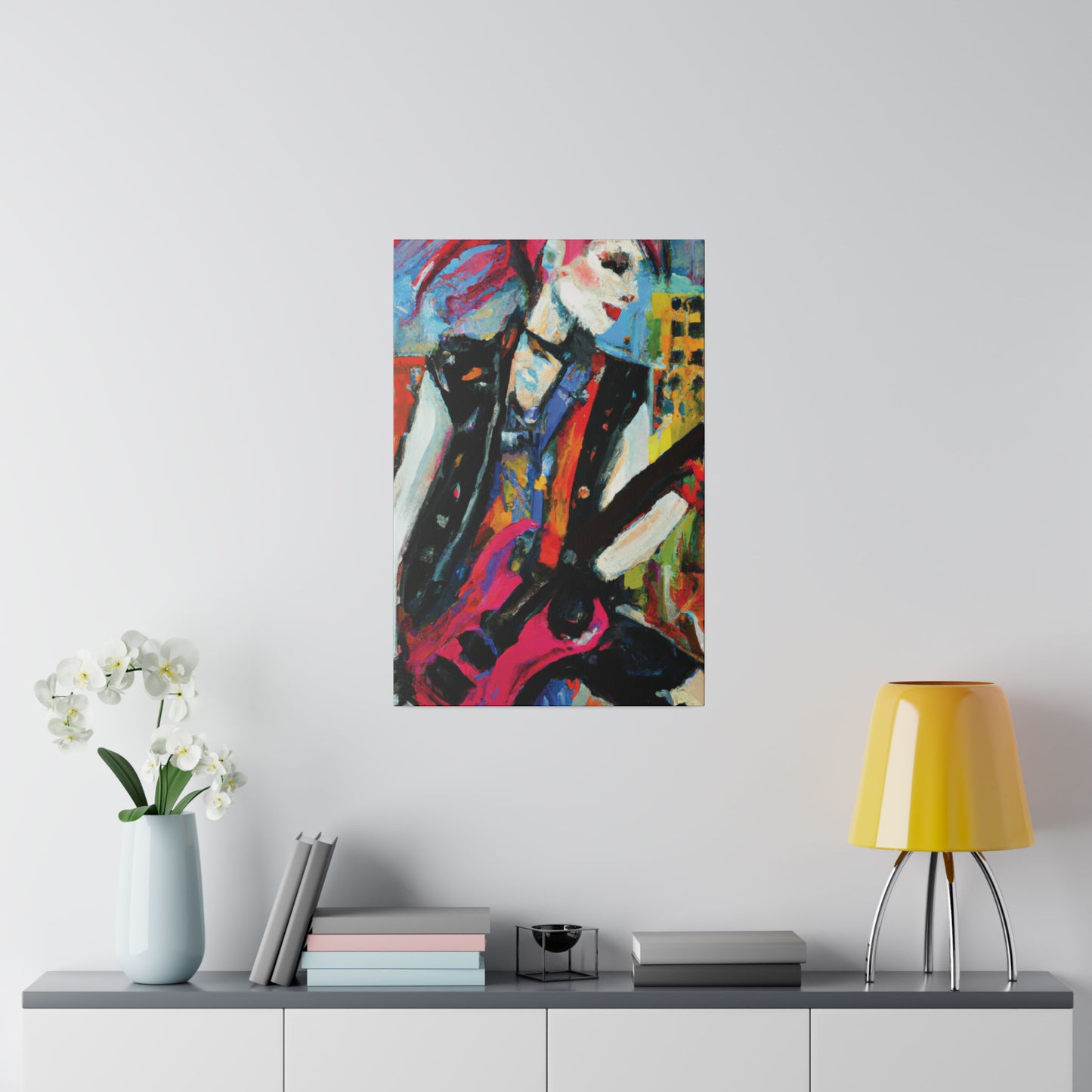 6735O - Rockstar Oil Painting Style Print | Poster | Home Decor | Wall Art | Music Art | Canvas