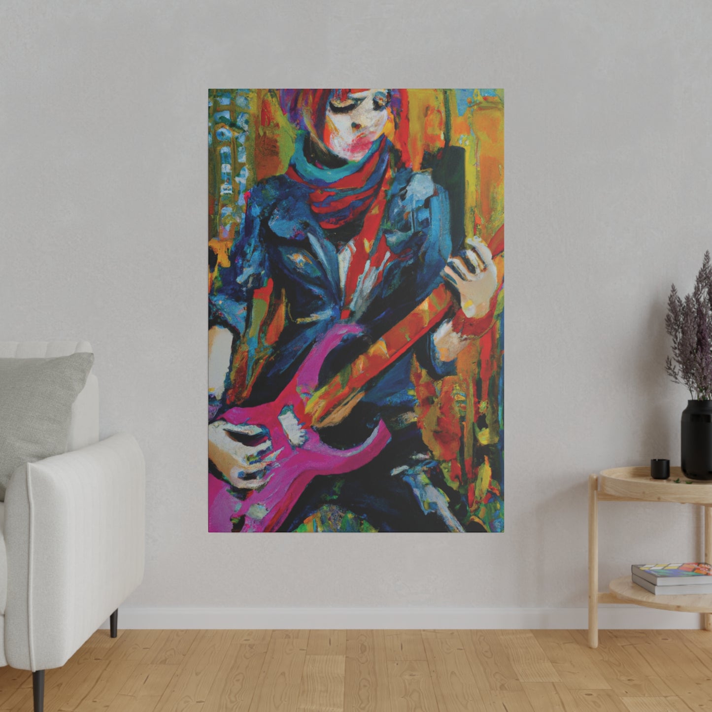 6226G - Rockstar Oil Painting Style Print | Poster | Home Decor | Wall Art | Music Art | Canvas