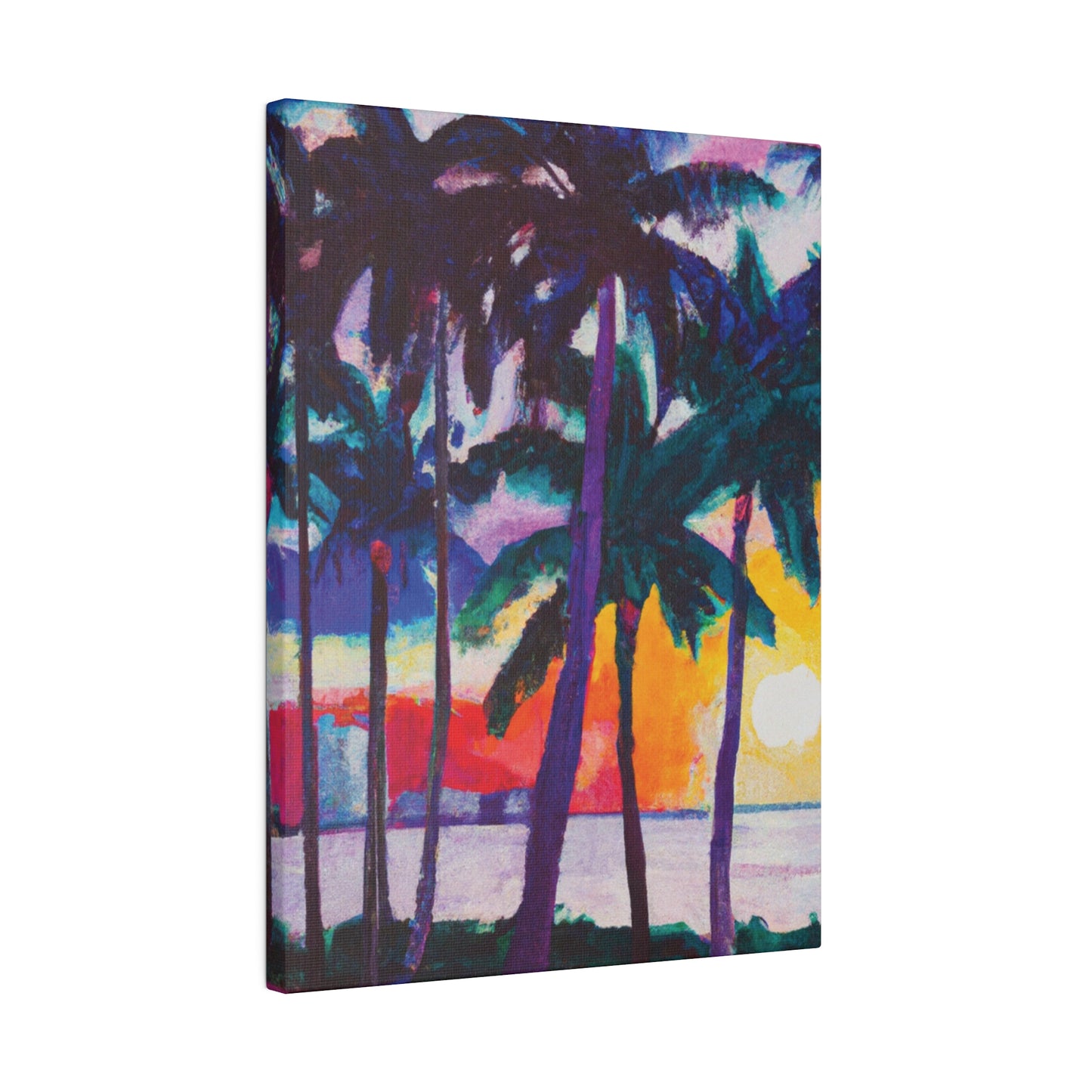 3259X - Miami Beach Sunset Painting Print | Miami | Beach | Sunset | Poster | Home Decor | Wall Art | Canvas
