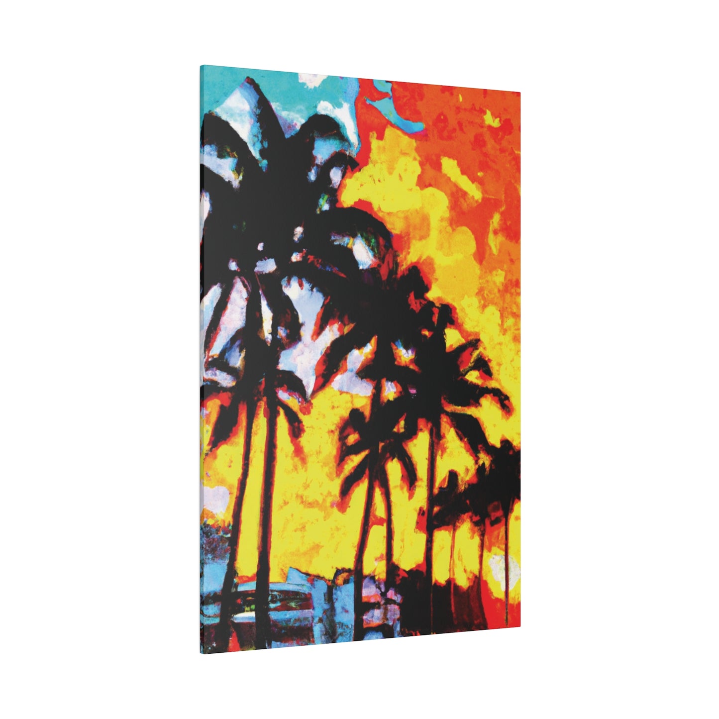 7248Q - Miami Beach Sunset Painting Print | Miami | Beach | Sunset | Poster | Home Decor | Wall Art | Canvas