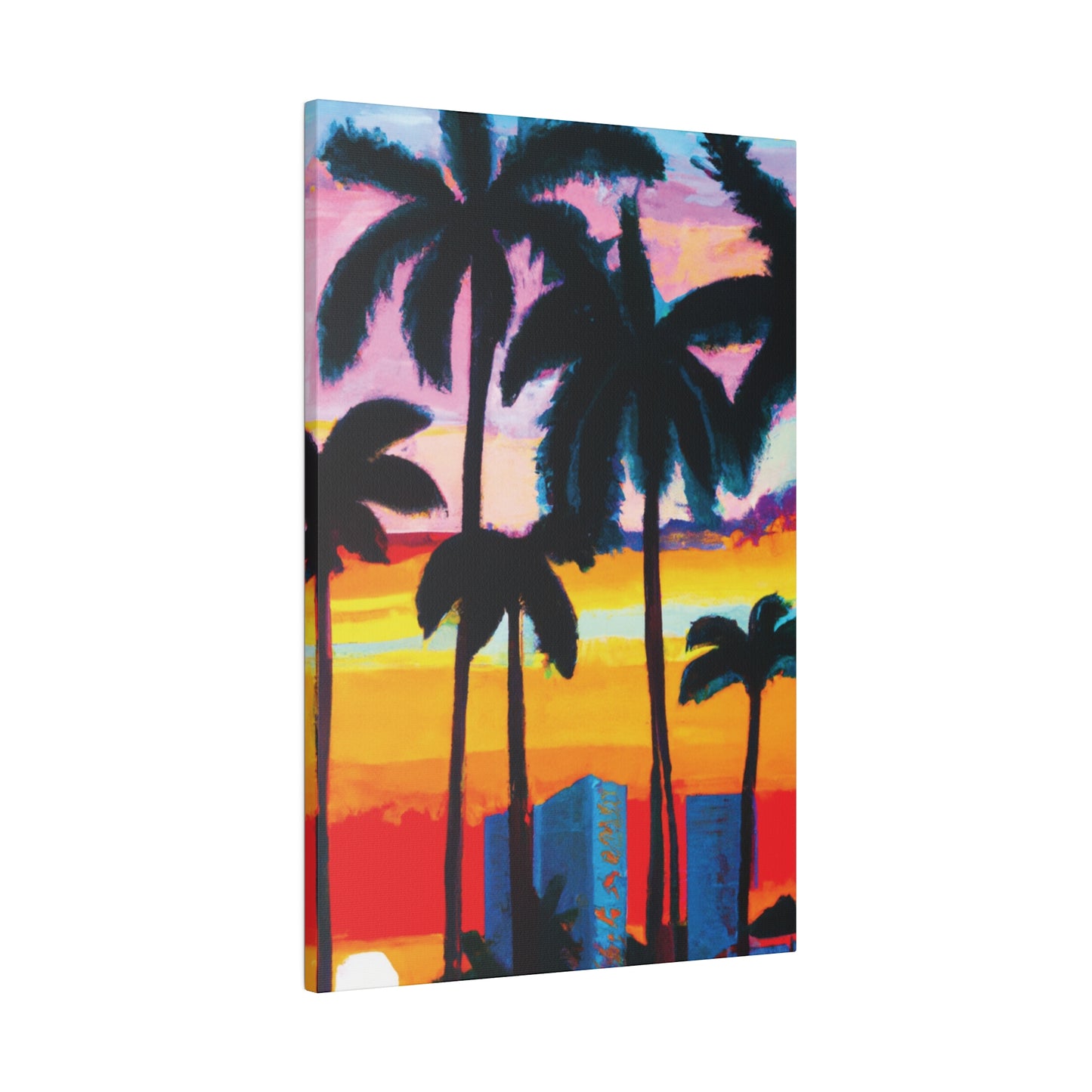 6891Y - Miami Beach Sunset Painting Print | Miami | Beach | Sunset | Poster | Home Decor | Wall Art | Canvas