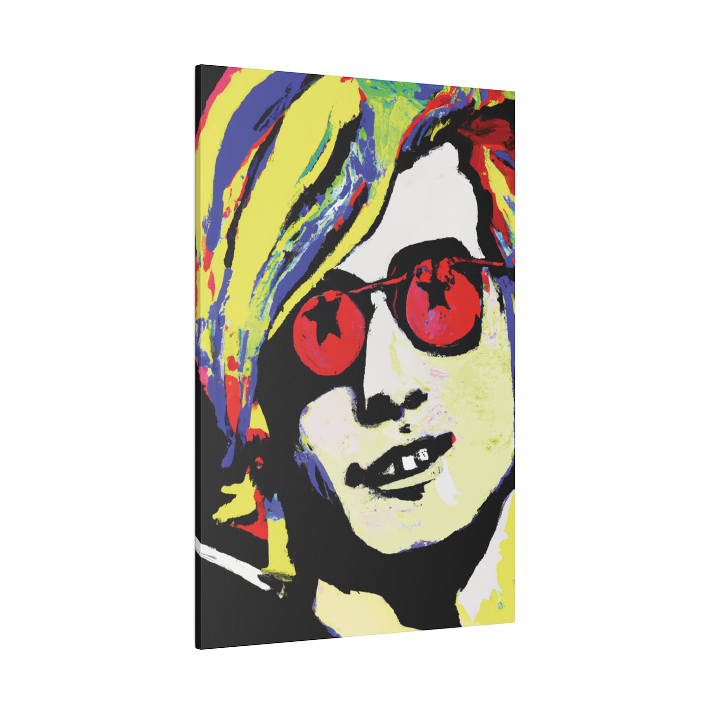 8764V - Rockstar Painting Print | Face | Abstract | Poster | Home Decor | Wall Art | Music Art | Canvas