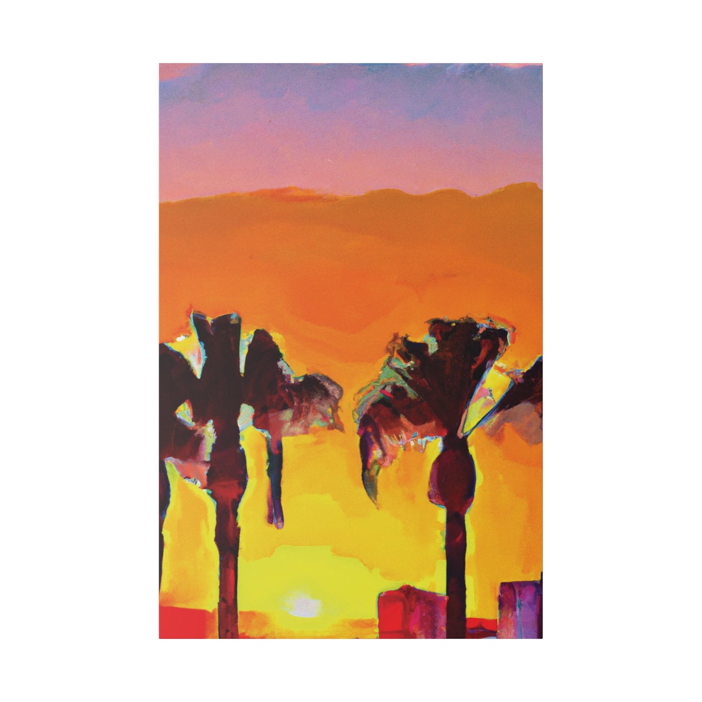 9347V - Miami Beach Sunset Painting Print | Miami | Beach | Sunset | Poster | Home Decor | Wall Art | Canvas