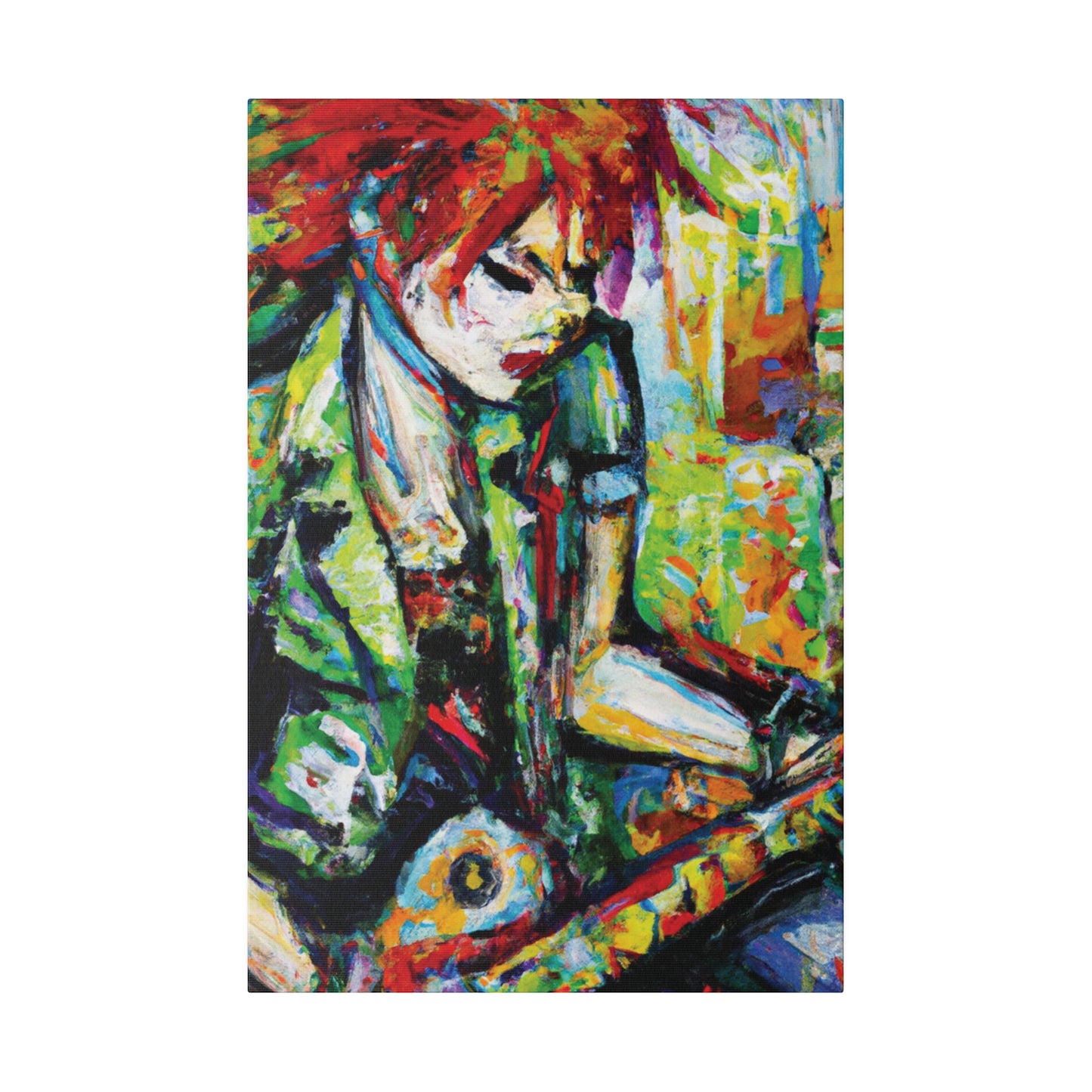 2204G - Rockstar Oil Painting Style Print | Poster | Home Decor | Wall Art | Music Art | Canvas