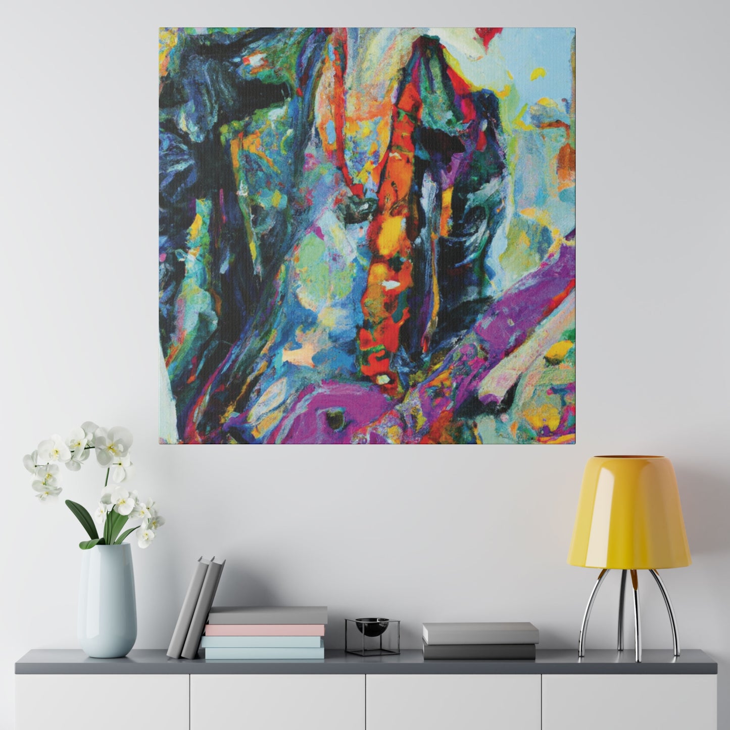 9351Q - Rockstar Oil Painting Style Print | Poster | Home Decor | Wall Art | Music Art | Canvas